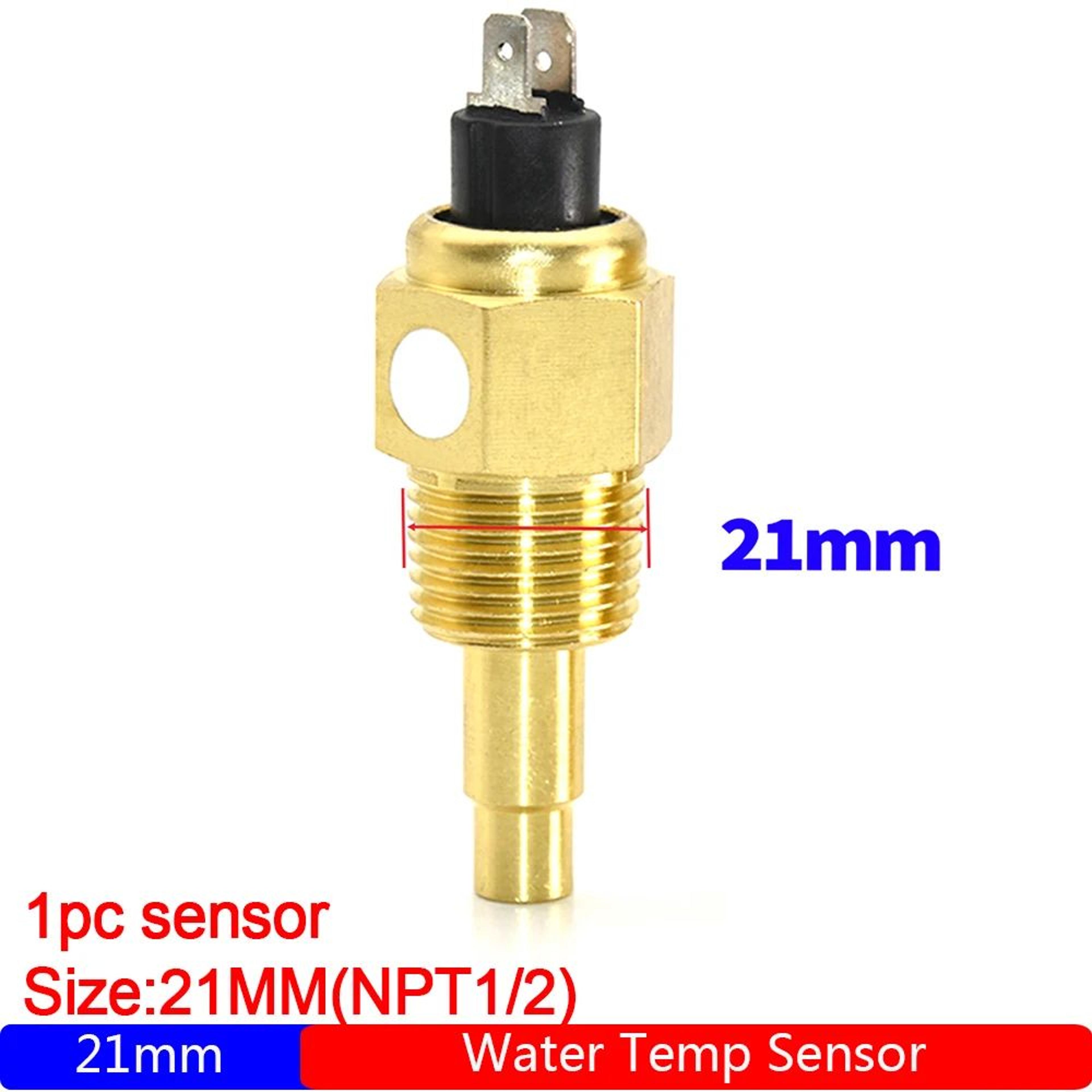 Universal Water Temperature Sensor 38NPT  12NPT  Precision VDO Water Temp Sensor For Cars Trucks  B 10