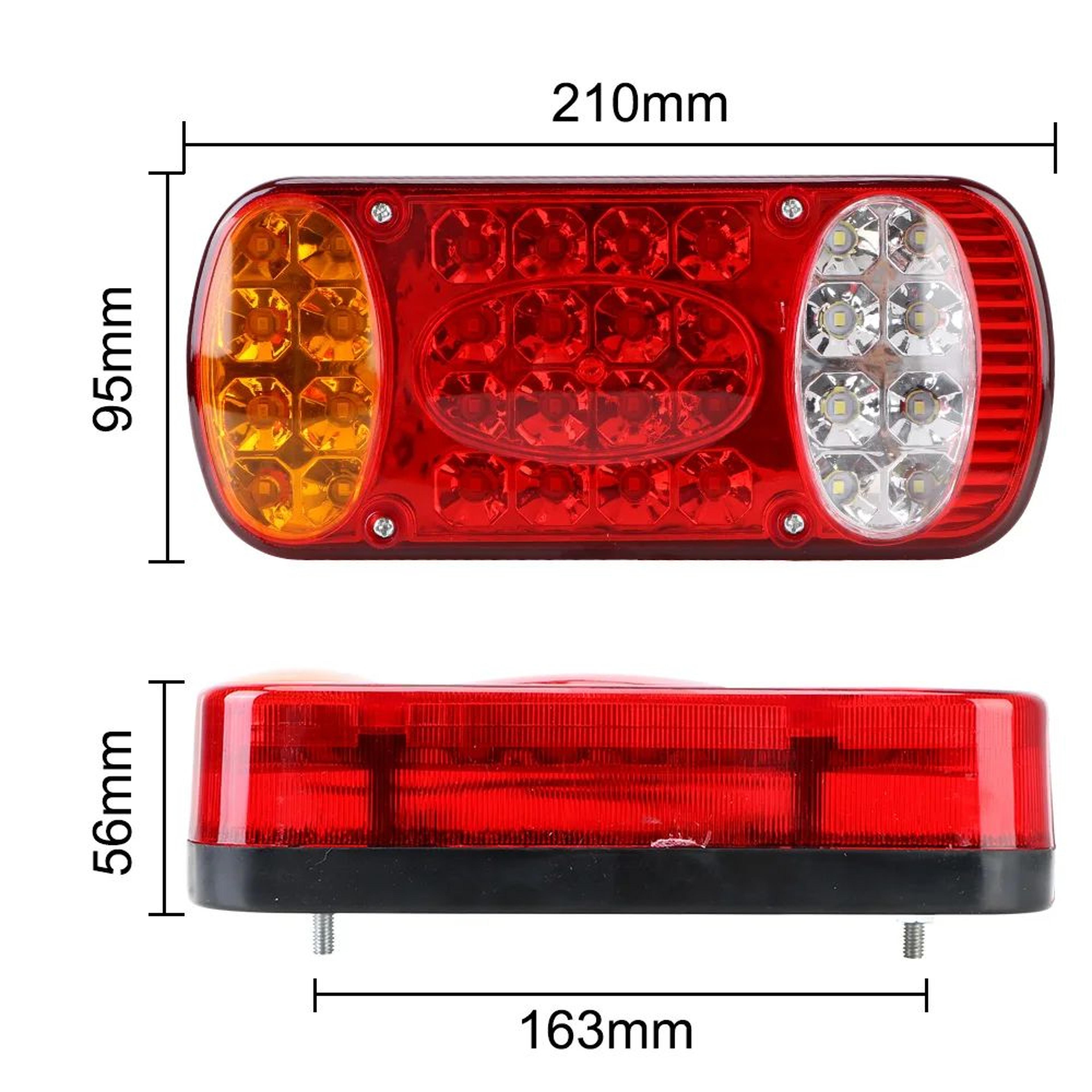 HeavyDuty LED Trailer Tail Light Kit  12V24V Waterproof Truck Brake  Turn Signal Lights 4