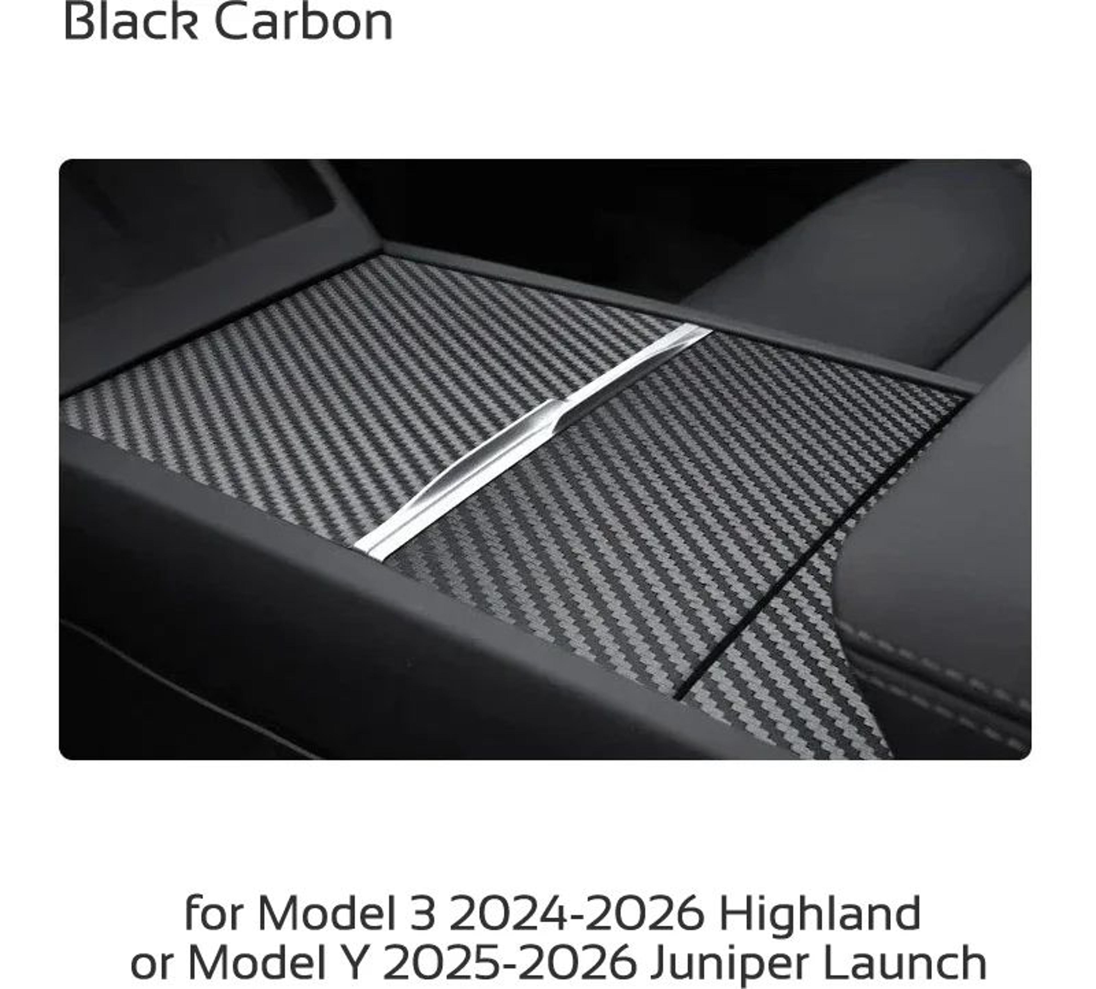 Tesla Model 3  Model Y 20242026 Center Console Cover Protector  Premium Matte Control Panel Film 6