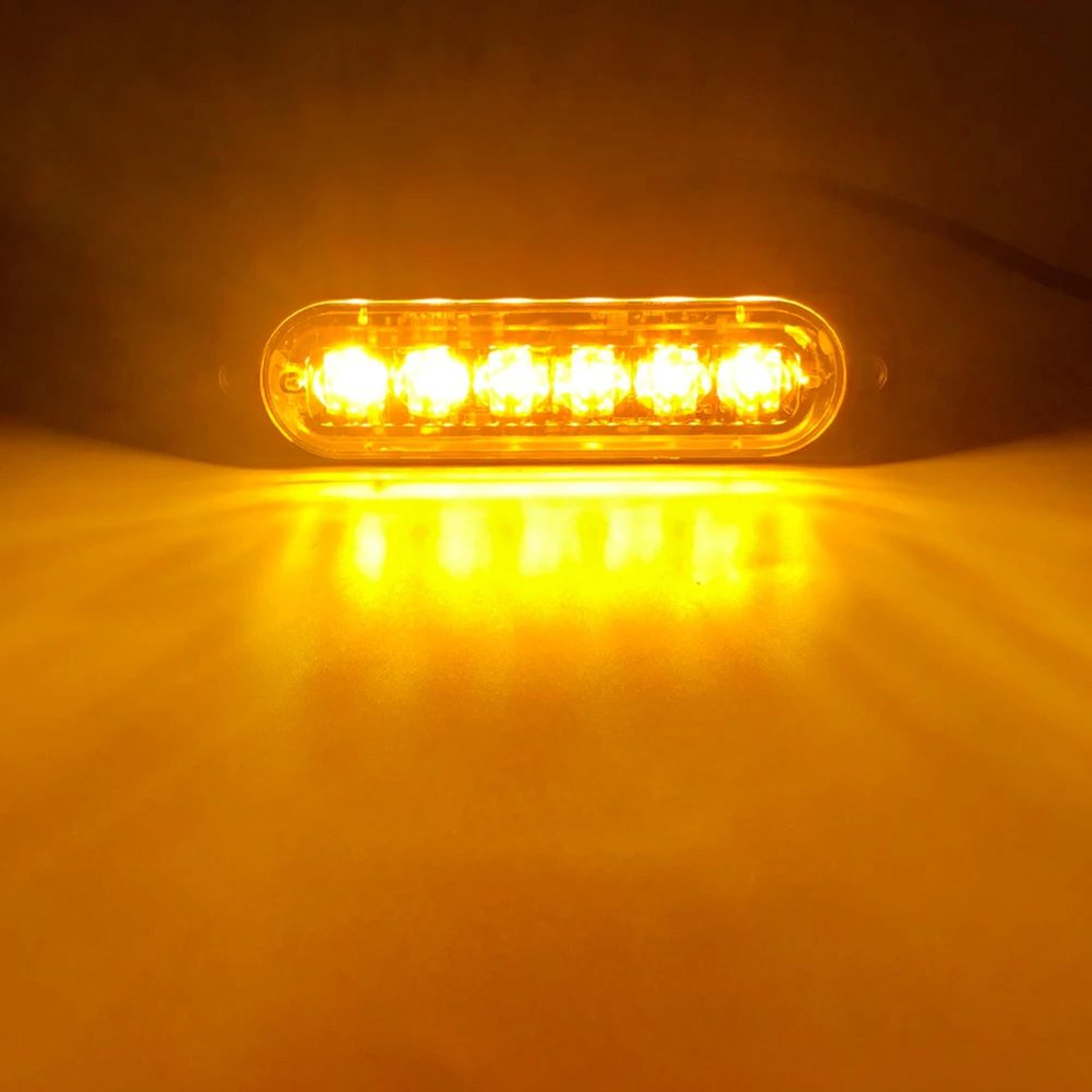 6LED Grille LED Strobe Light 12V24V  Compact Emergency Warning Lamp For Cars  Trucks 8