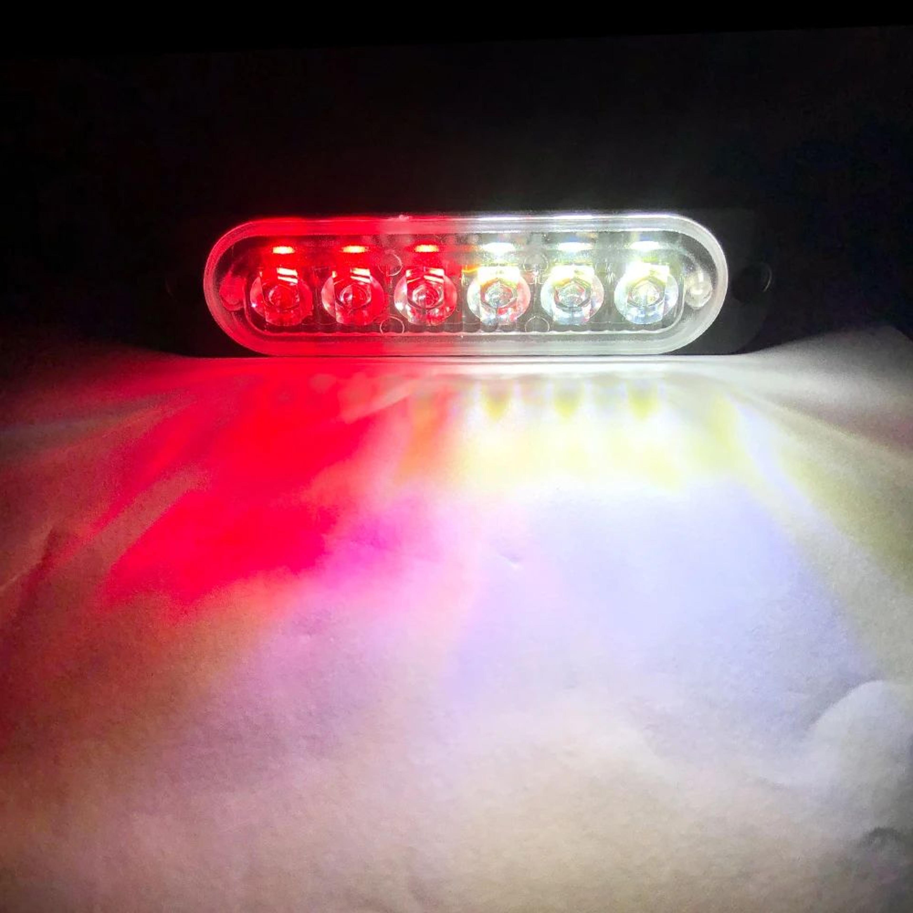 6LED Grille LED Strobe Light 12V24V  Compact Emergency Warning Lamp For Cars  Trucks 6