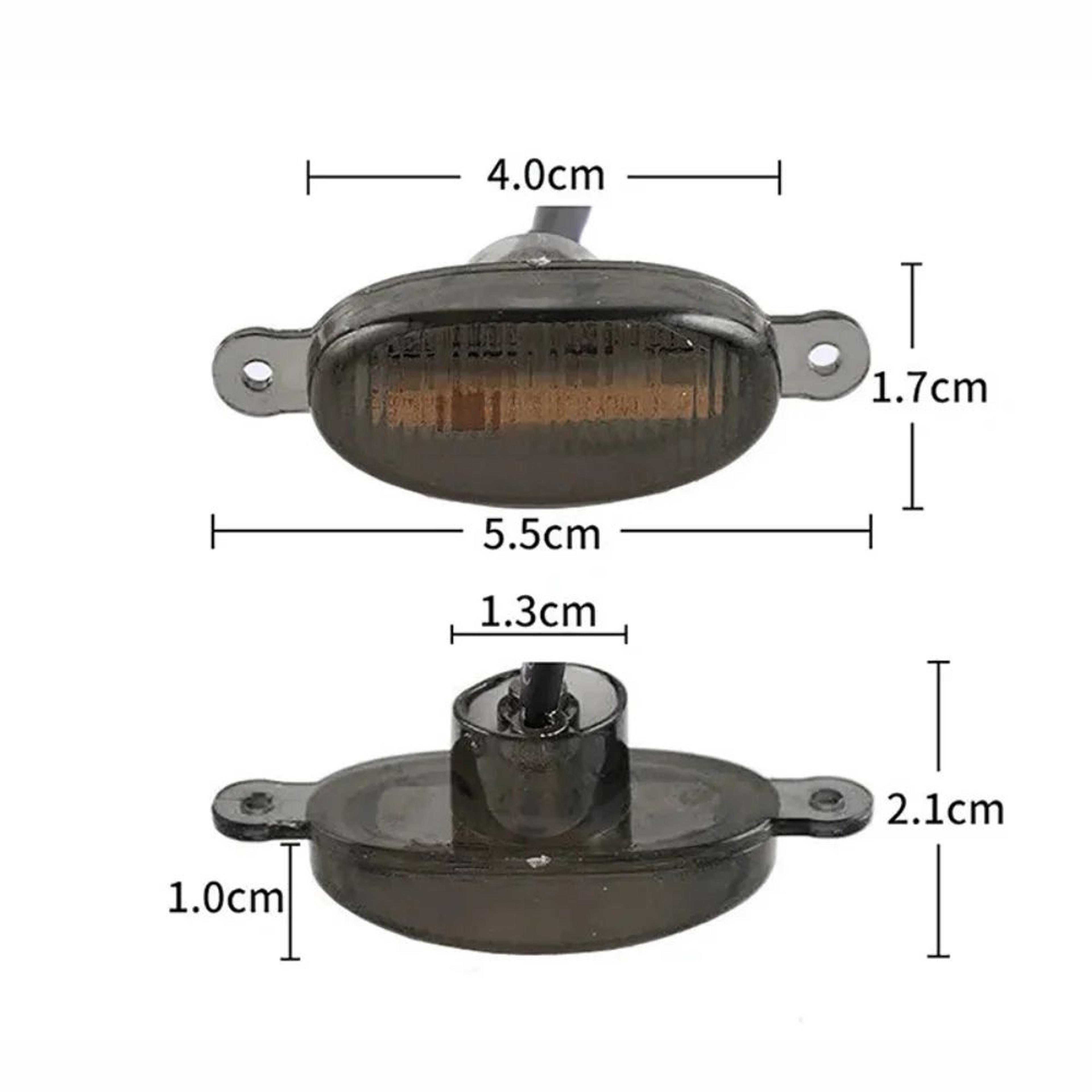 Universal 12LED Car Grille LED Light  Smoked Amber  White 12V OffRoad Grille Lights For Trucks  SUV 3