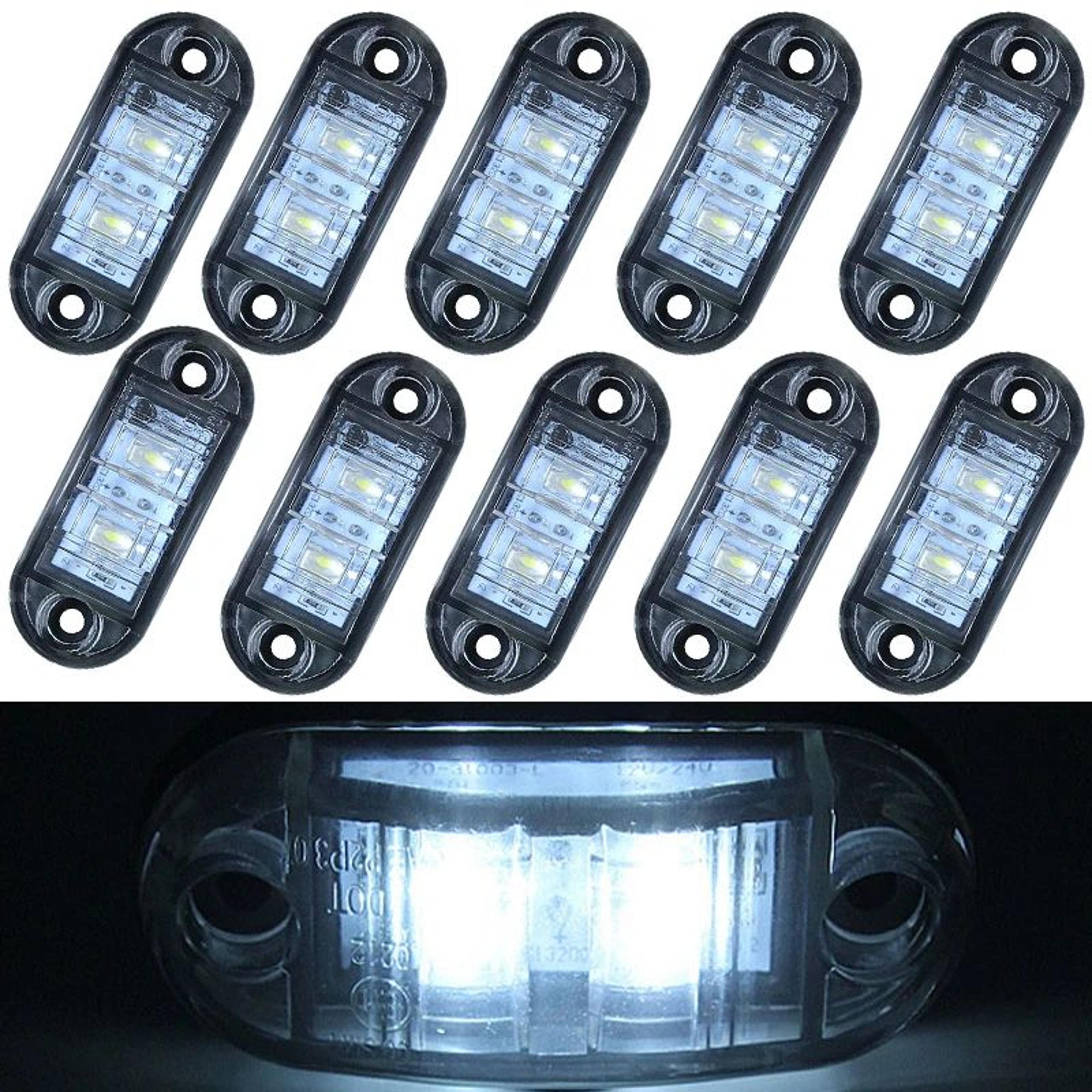 24V LED Trailer Clearance Marker Lights  Waterproof Side Warning Tail Light Kit For Trucks Vans  Ca 8
