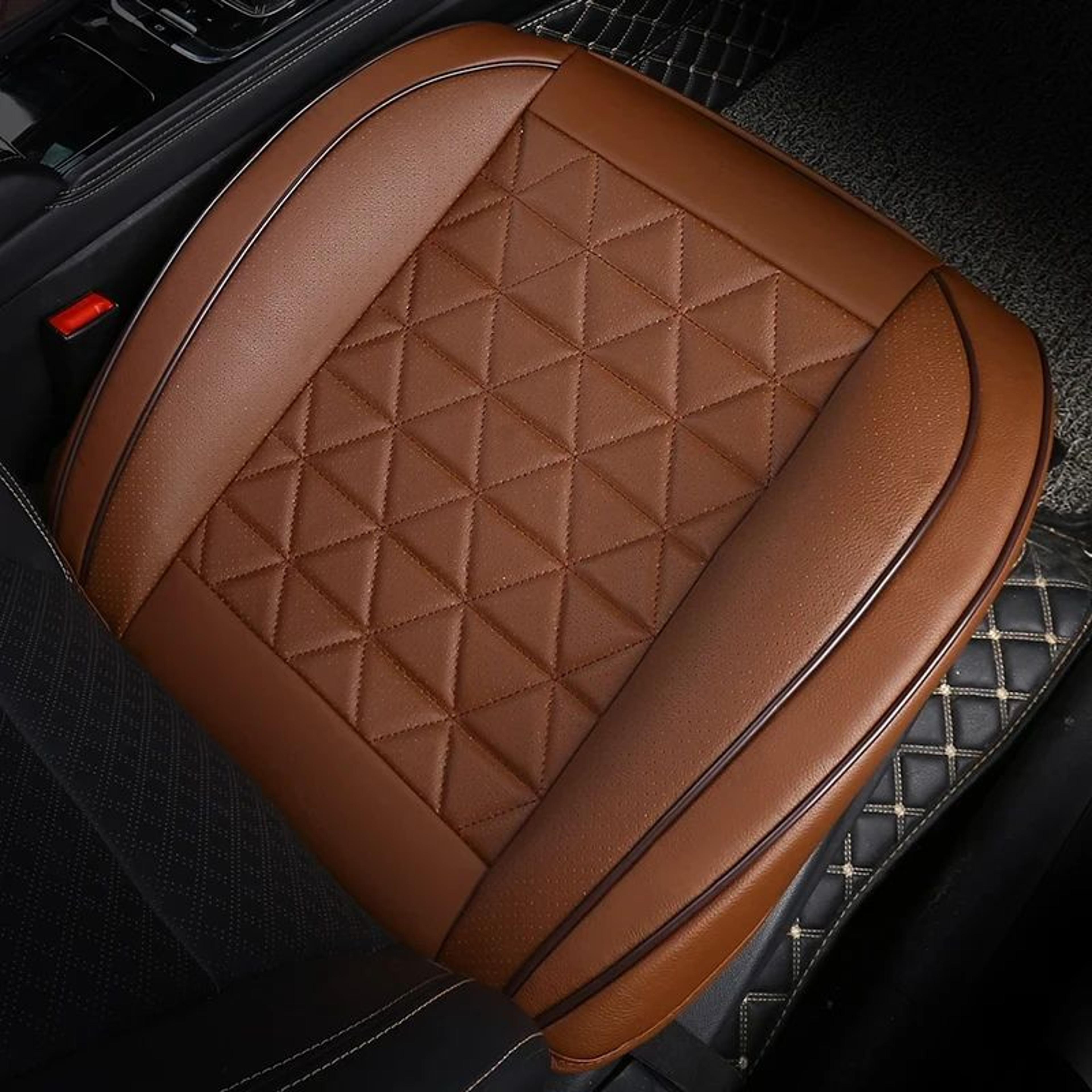 Premium PU Leather Car Seat Cover  Universal Front Seat Cushion Protector 2