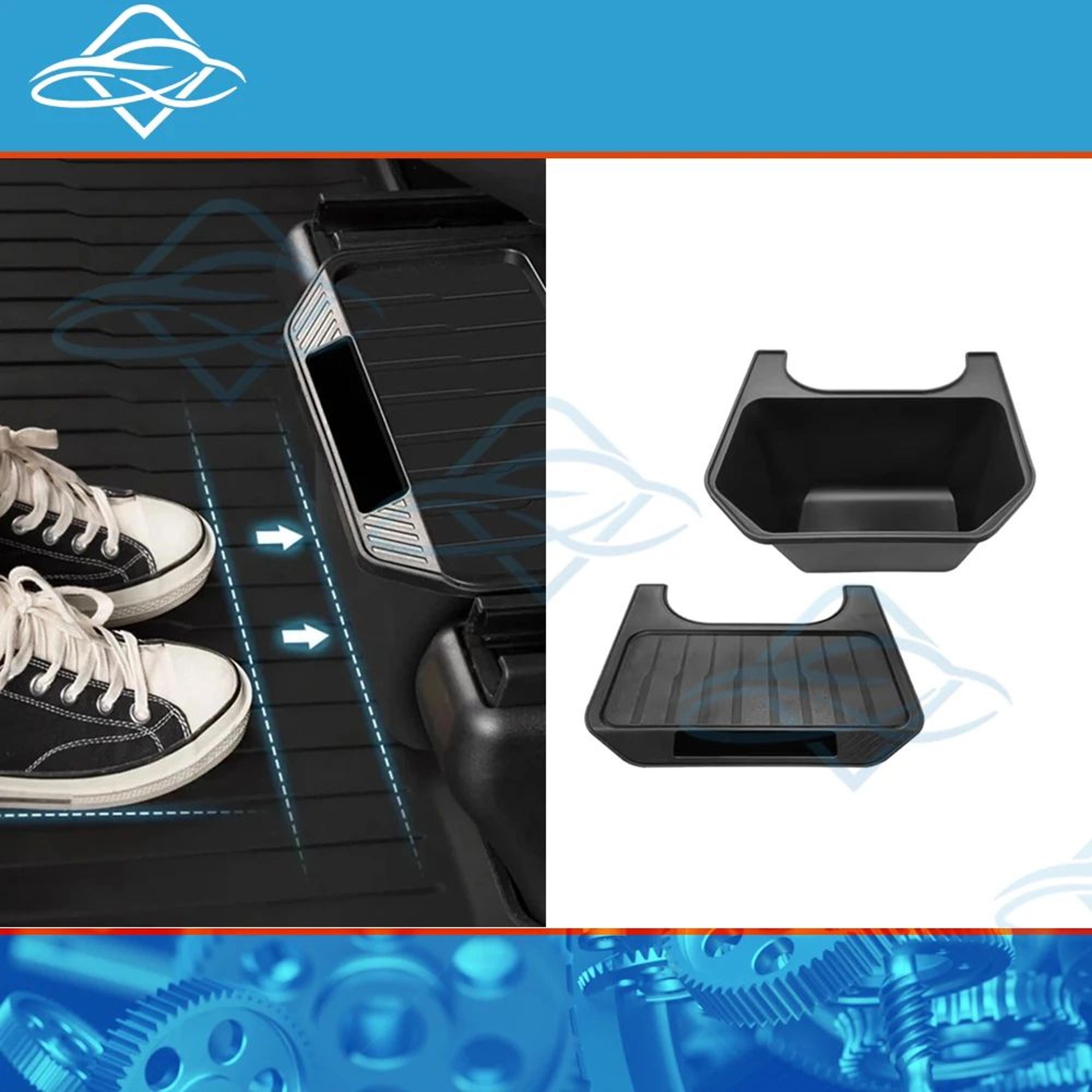 Tesla Model Y Rear Seat Storage Box  Backseat Organizer With Lid  Hidden Trash Can Console Bin For  5