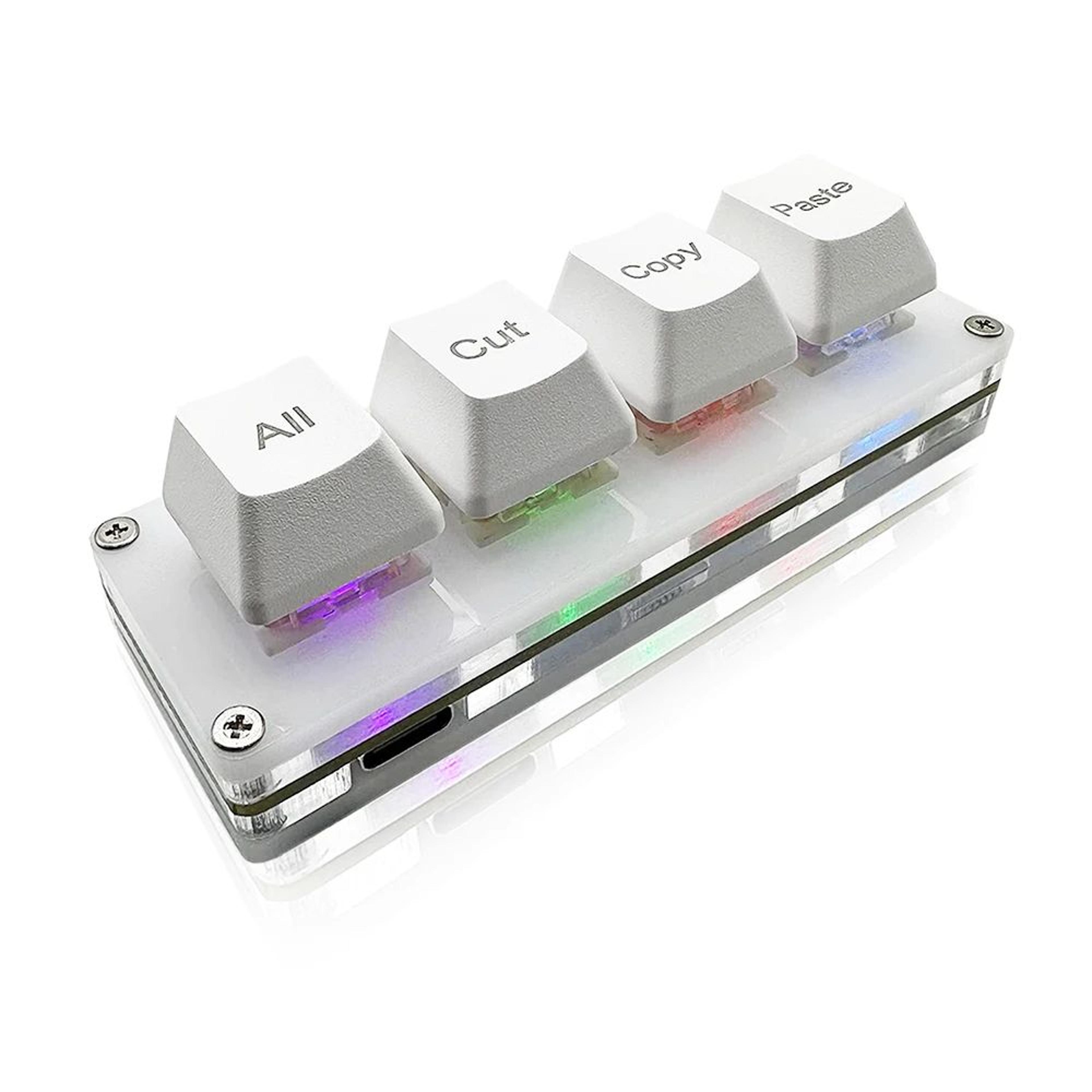 RGB Mini Macro Pad Keyboard  4Key Copy Paste Shortcut Mechanical Keypad 1