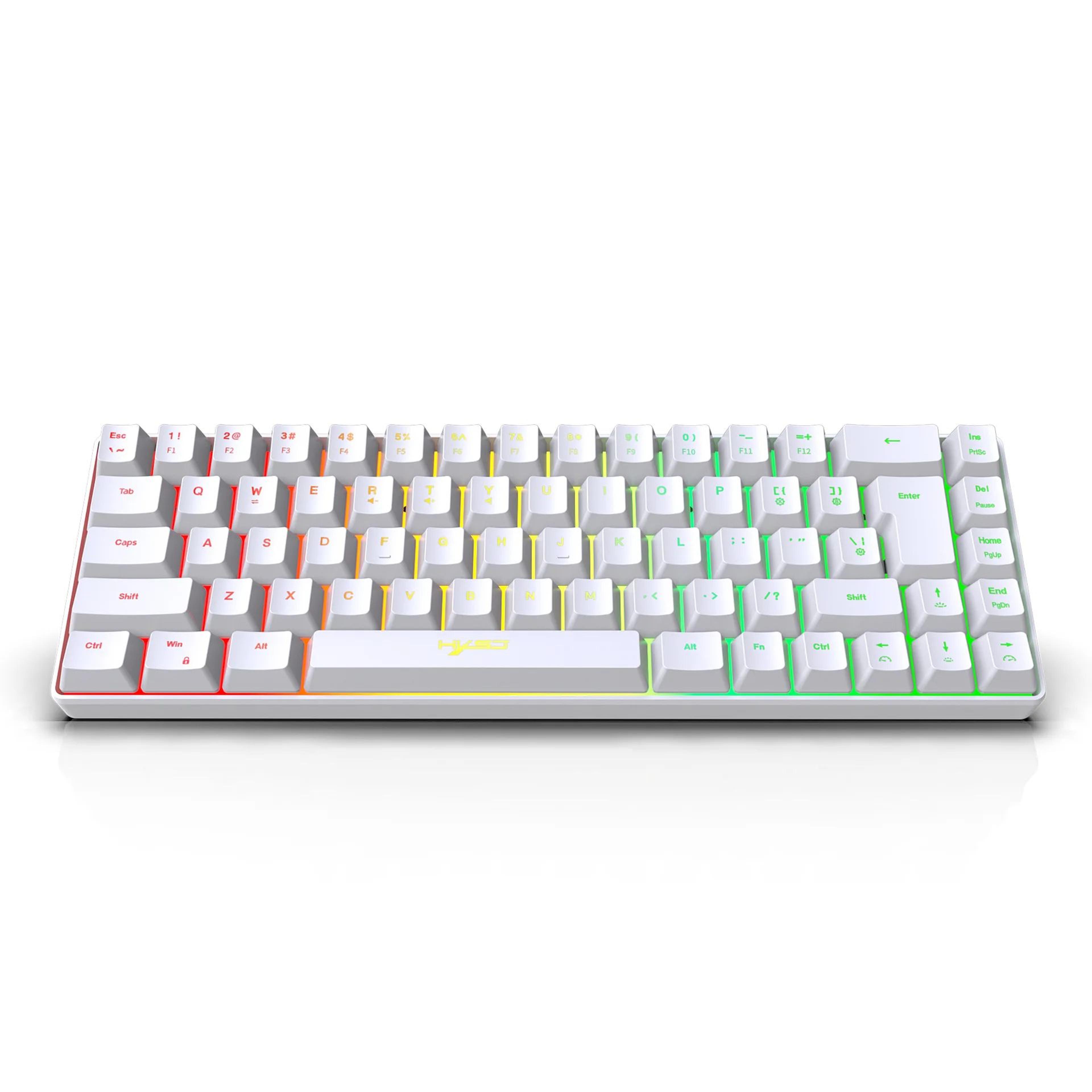 60 Compact RGB Backlit Keyboard  68Key Portable Wired Mini Keyboard For Gaming  Office 5