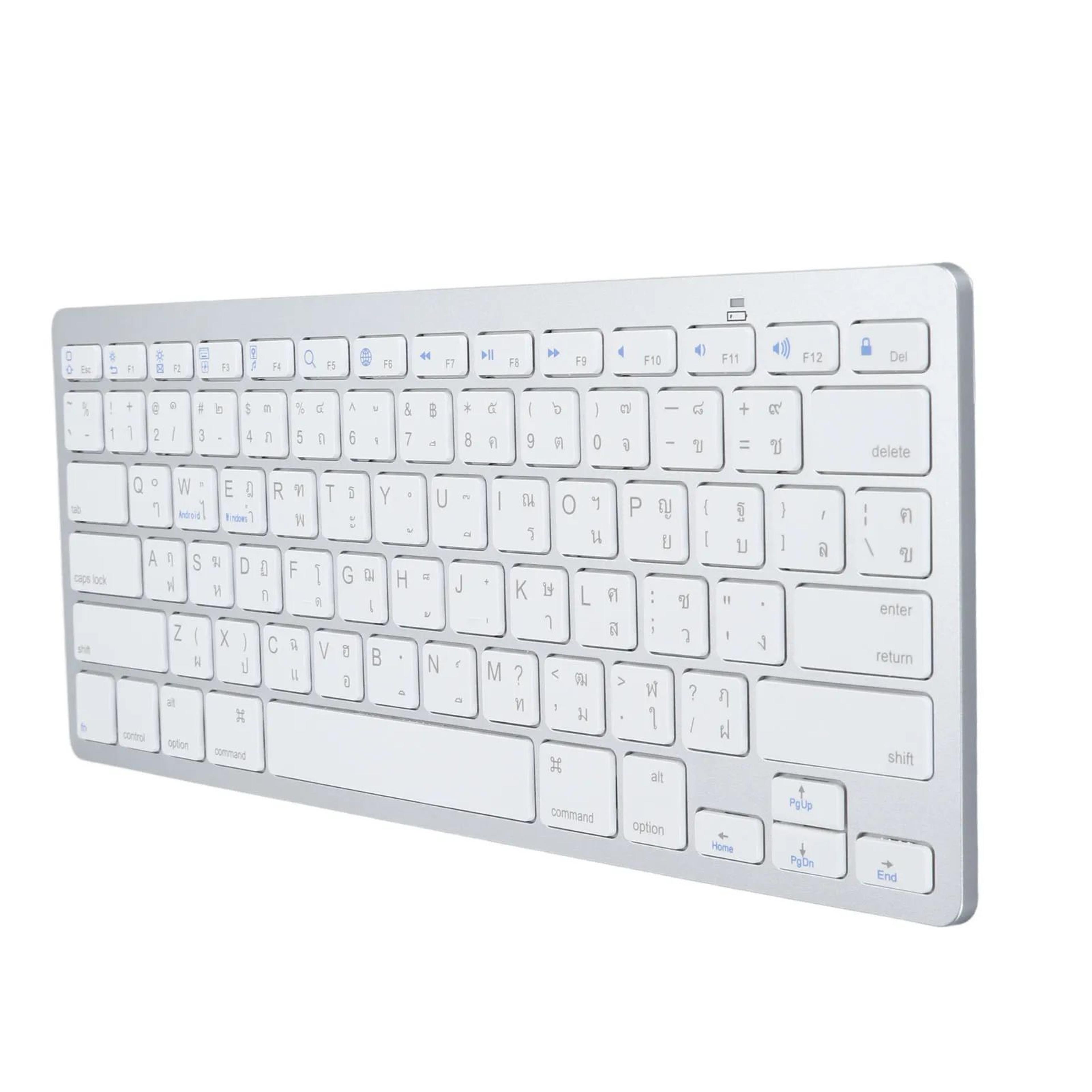 Bilingual UltraSlim Portable Bluetooth Keyboard With Scissor Switch Keys 4