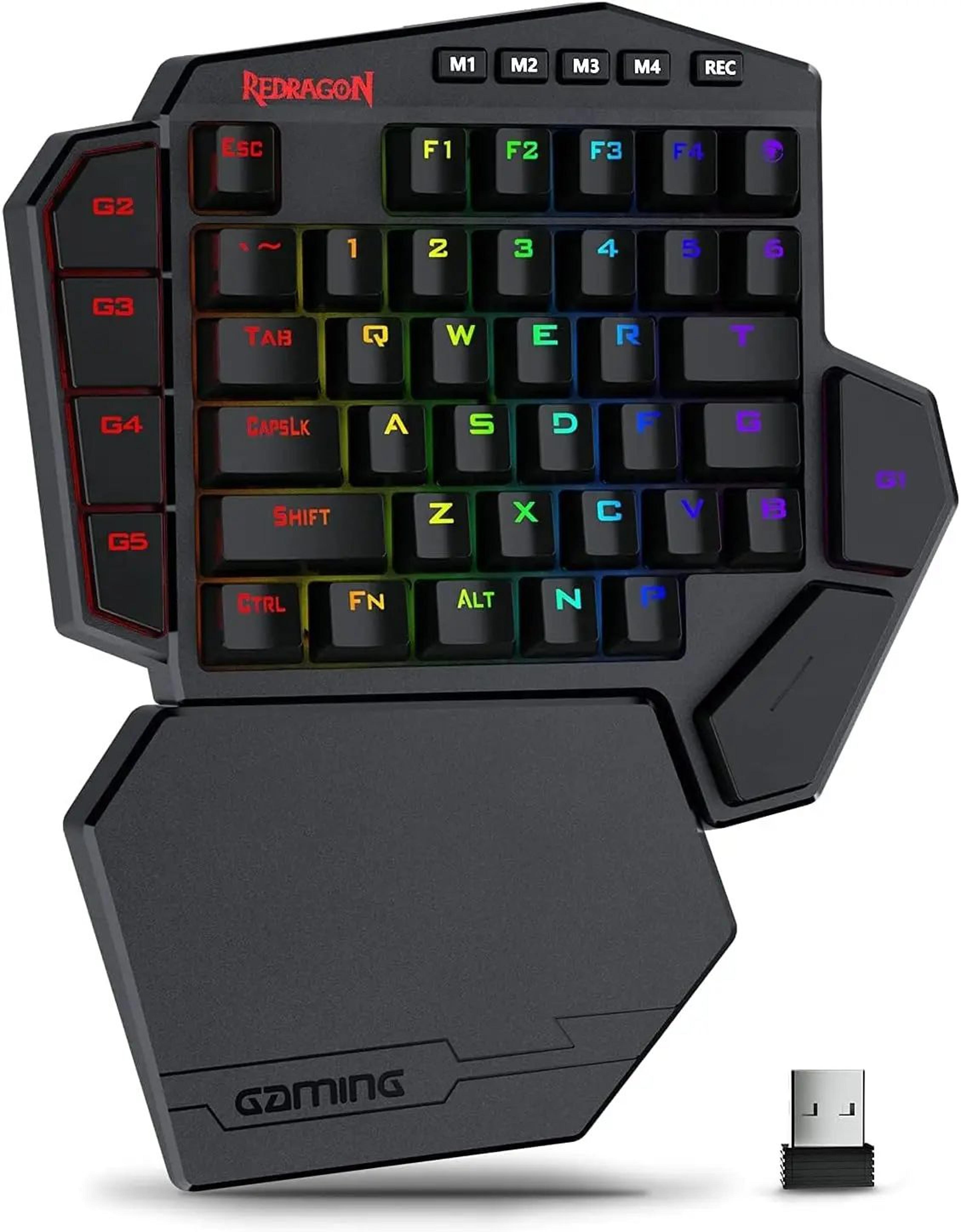 Redragon K585 PRO Wireless OneHanded RGB Gaming Keypad With Macro Keys  Wrist Support 2