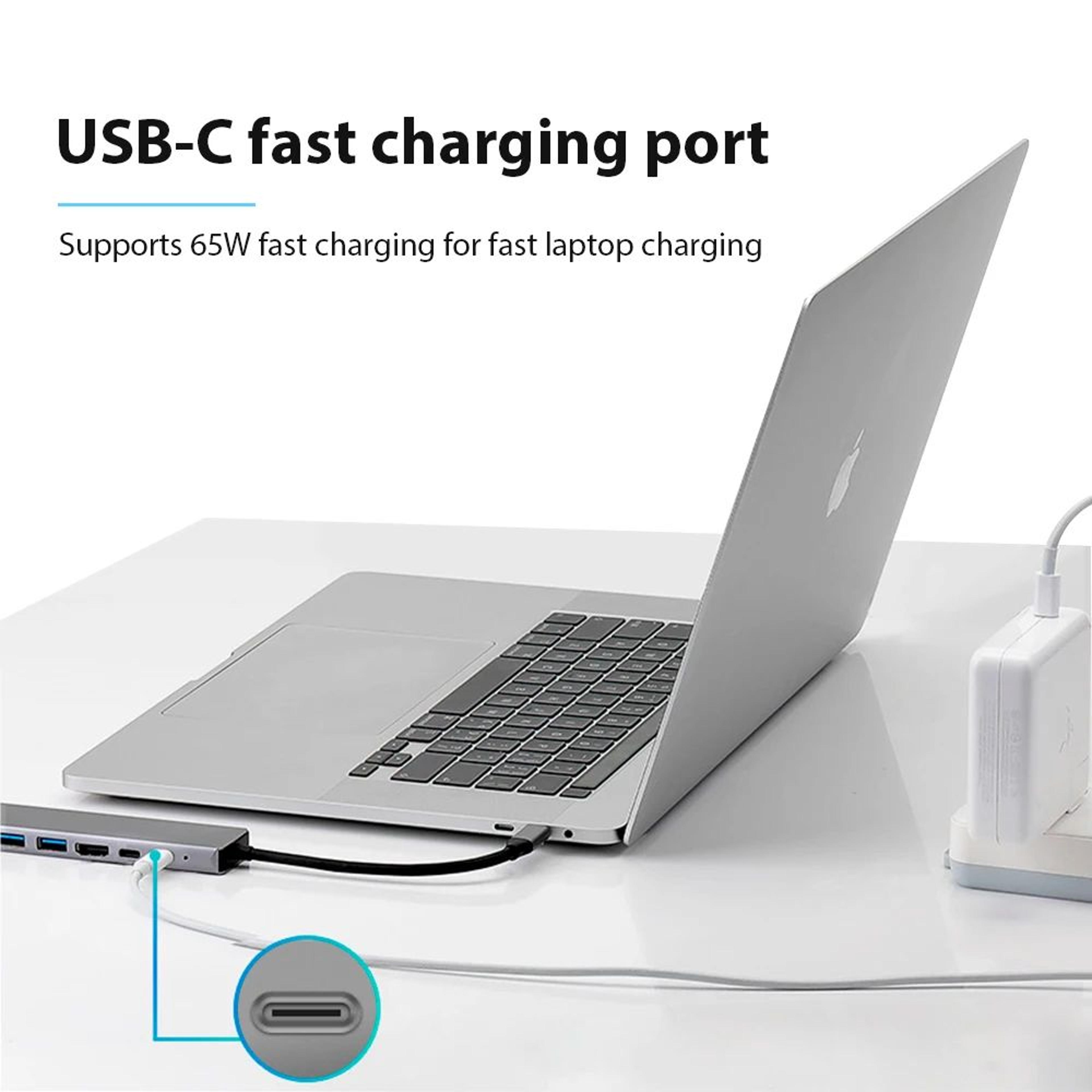 6in1 USBC Hub Docking Station With Ethernet  65W Charging 5