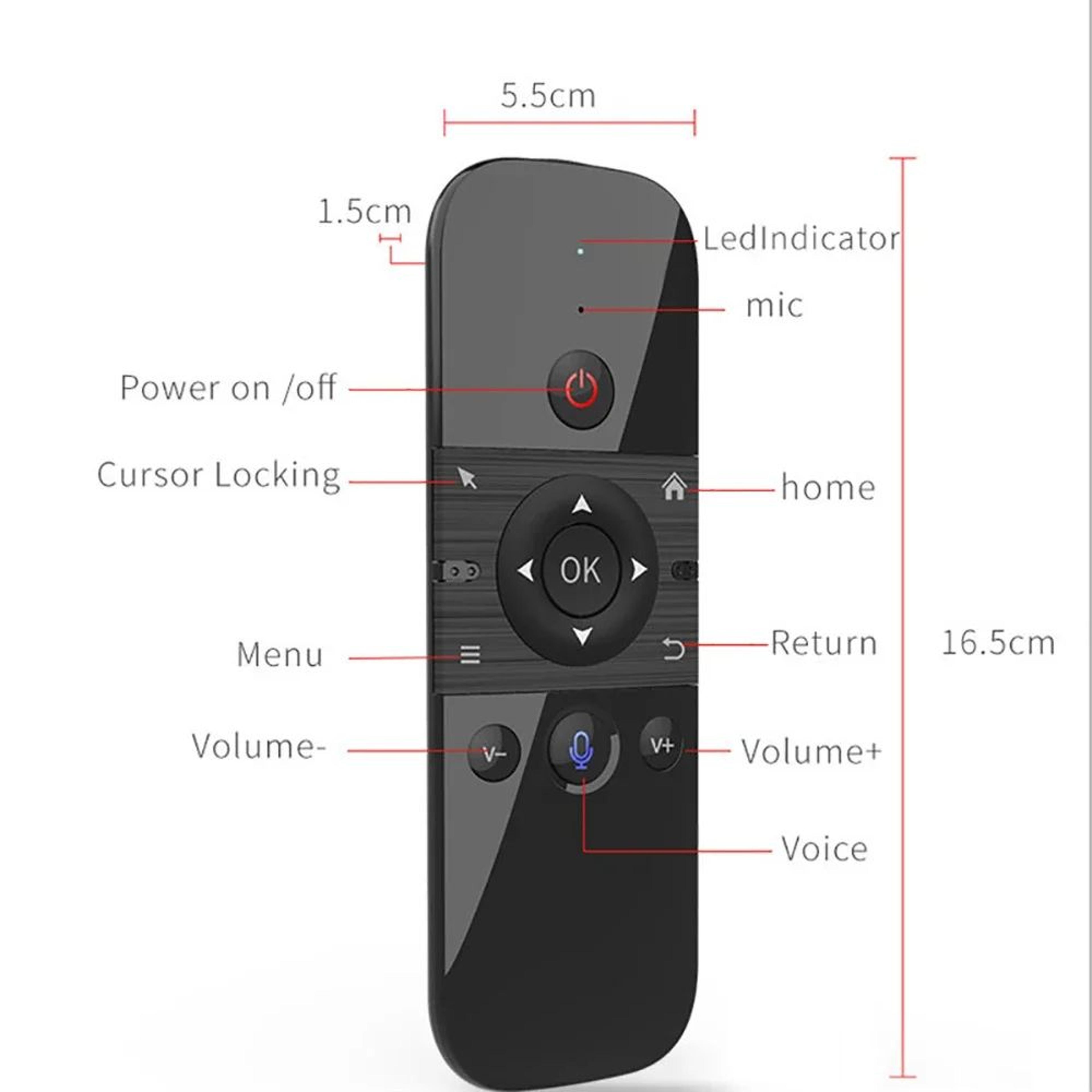 AirMotion Pro Wireless Air Mouse Remote With Mini Keyboard  Voice Control 5