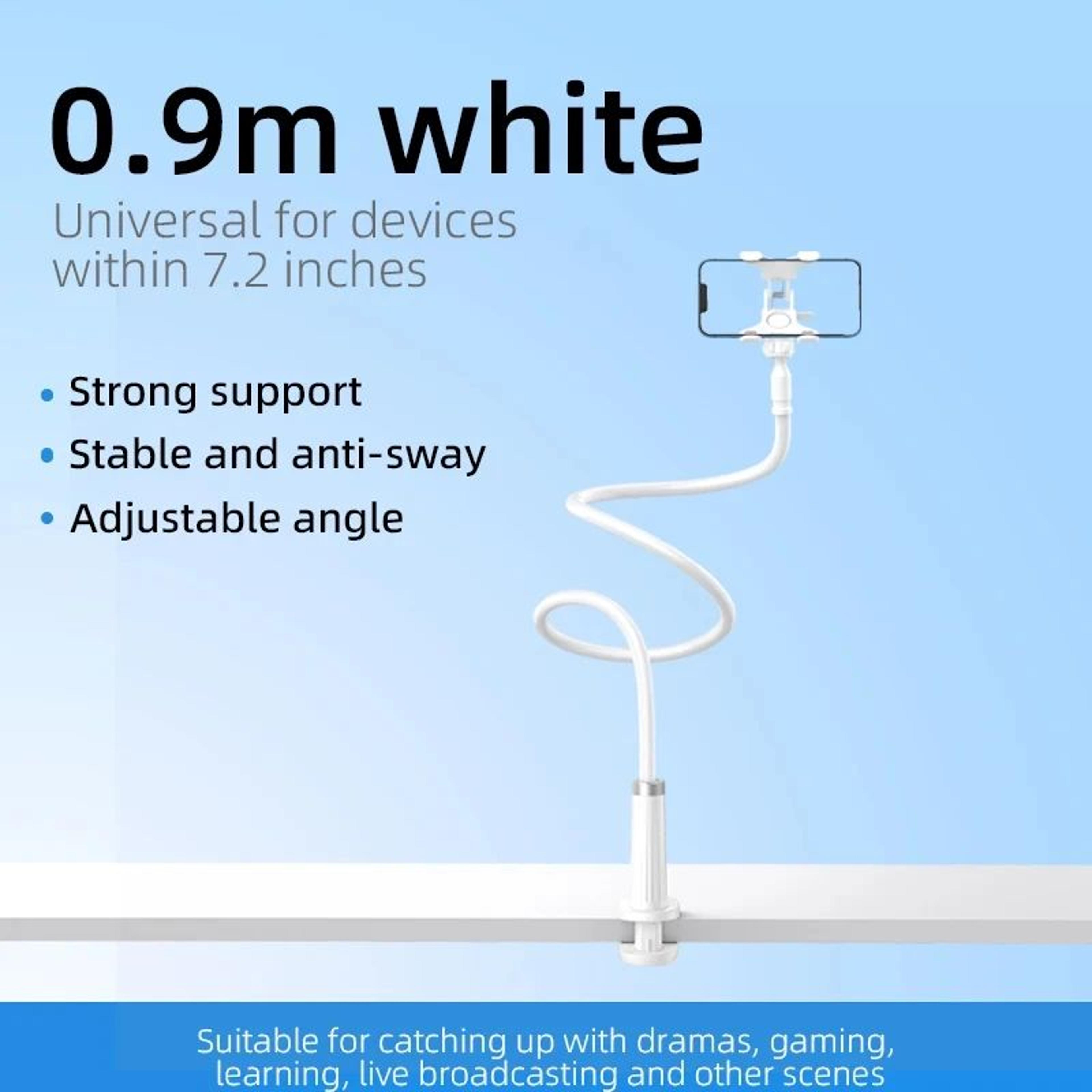 Universal Adjustable Phone Stand With Rotating Clip  Bedside  Desk HandsFree Holder 6