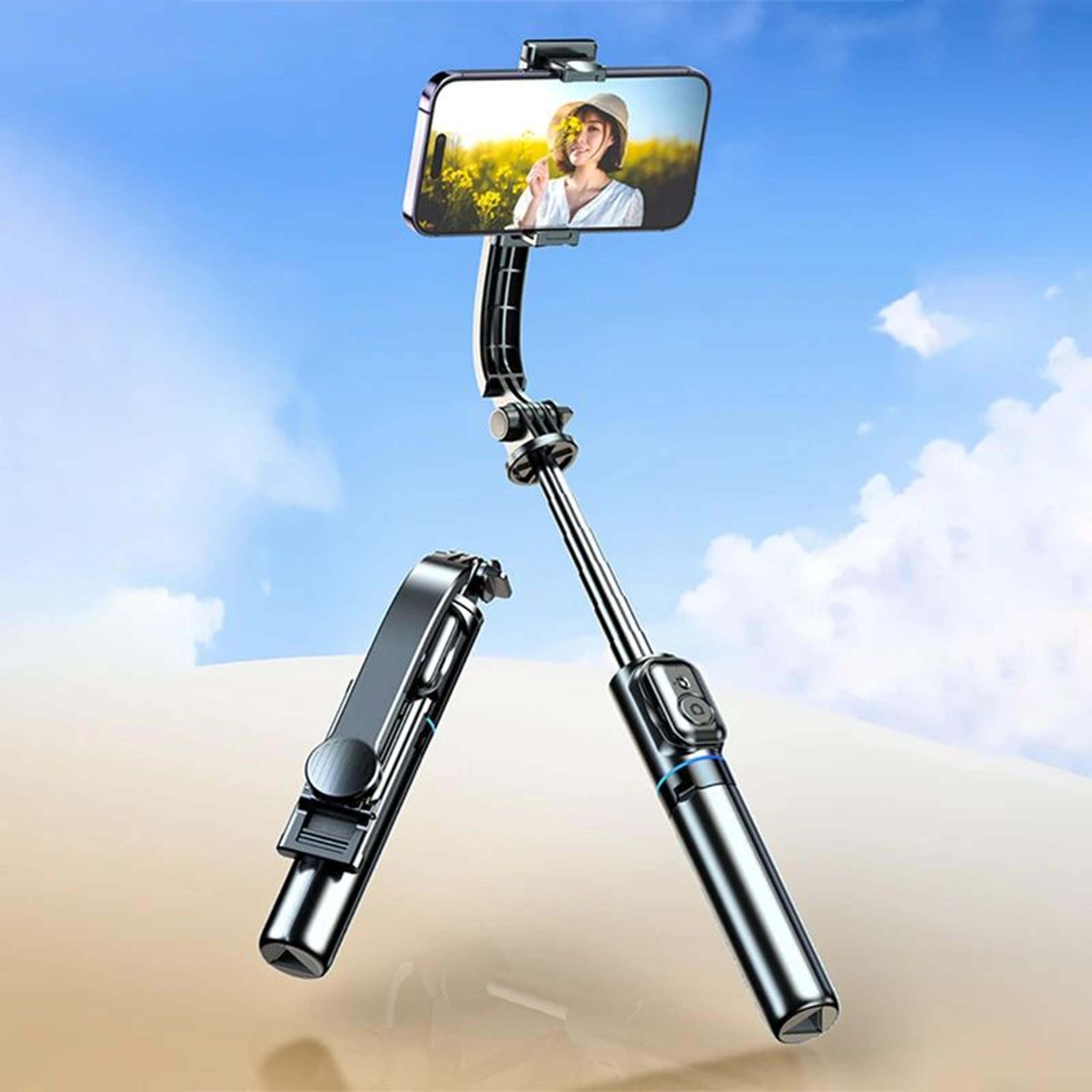 MoZhao AntiShake Bluetooth Selfie Stick Tripod With Remote  Adjustable Overhead Phone Mount 4