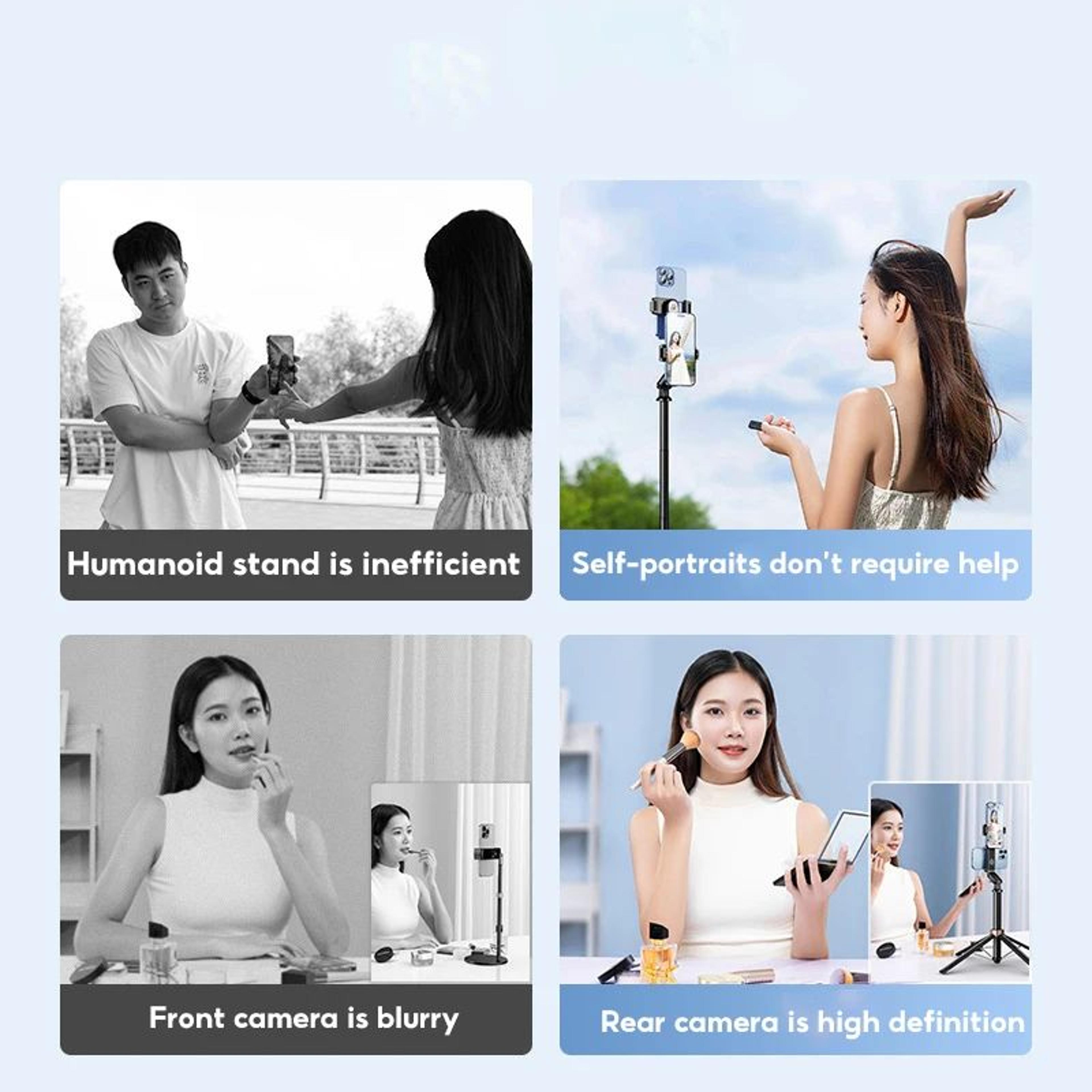 Portable Phone Teleprompter Tripod Holder For Live Streaming  Vlogging Scripts 2