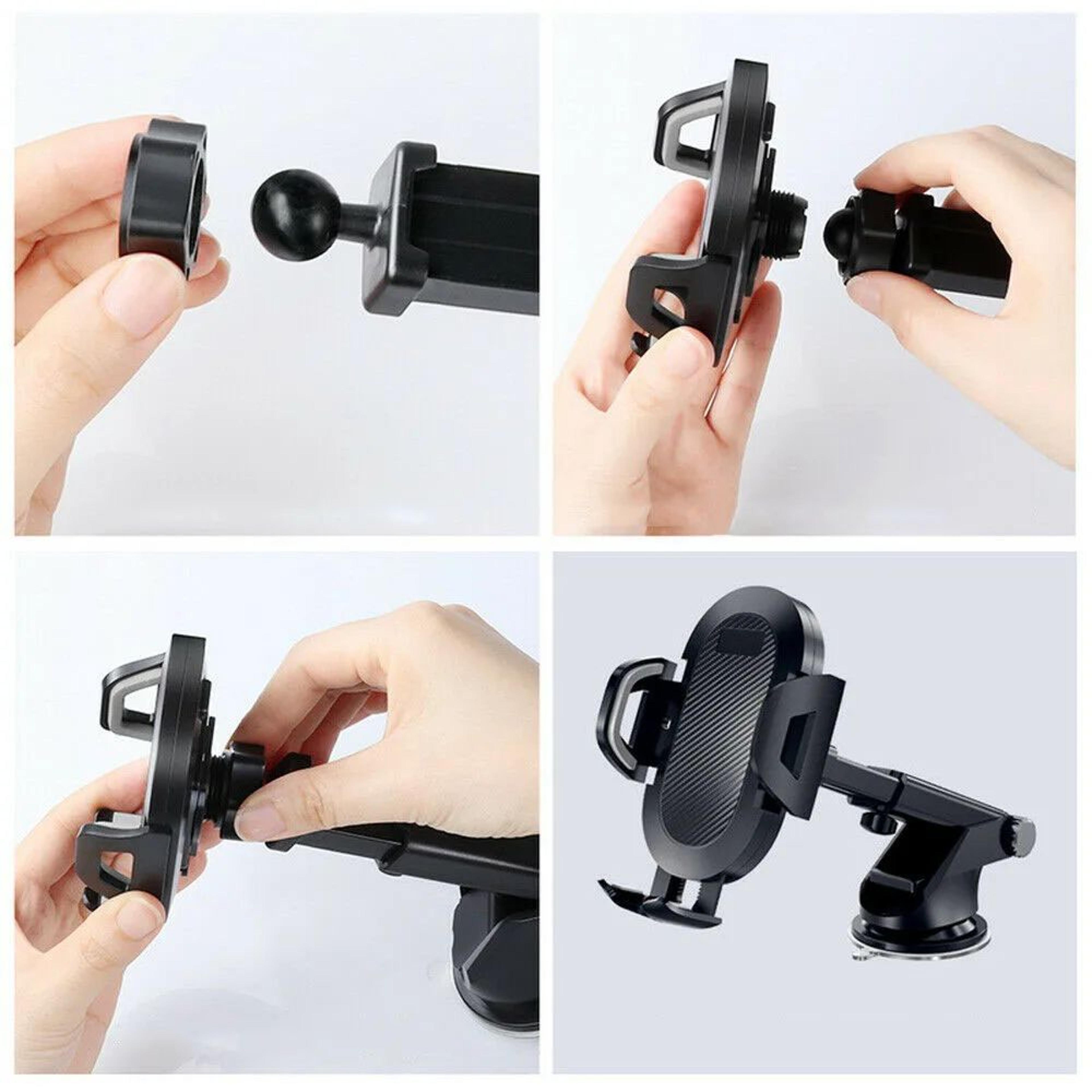 360 Suction Cup Car Phone Holder Mount With Retractable Arm For Dashboard  Windshield 5