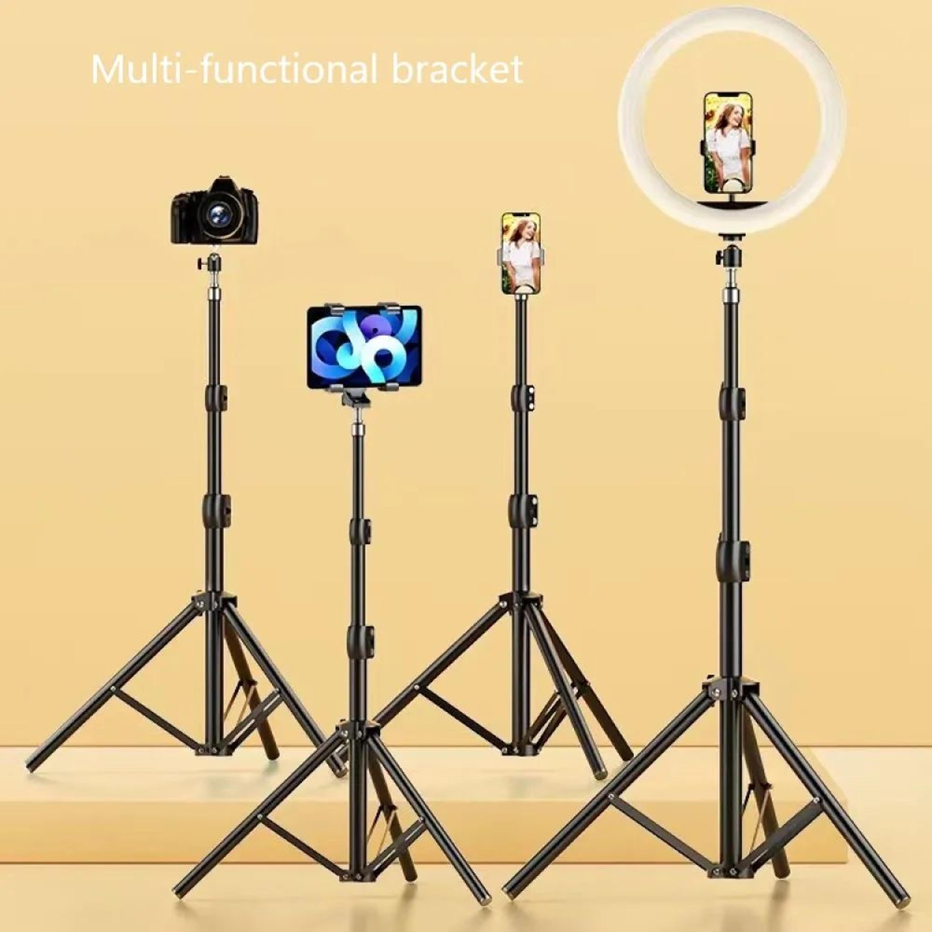 Compact Phone Tripod  Selfie Tripod With Light For Live Streaming 0