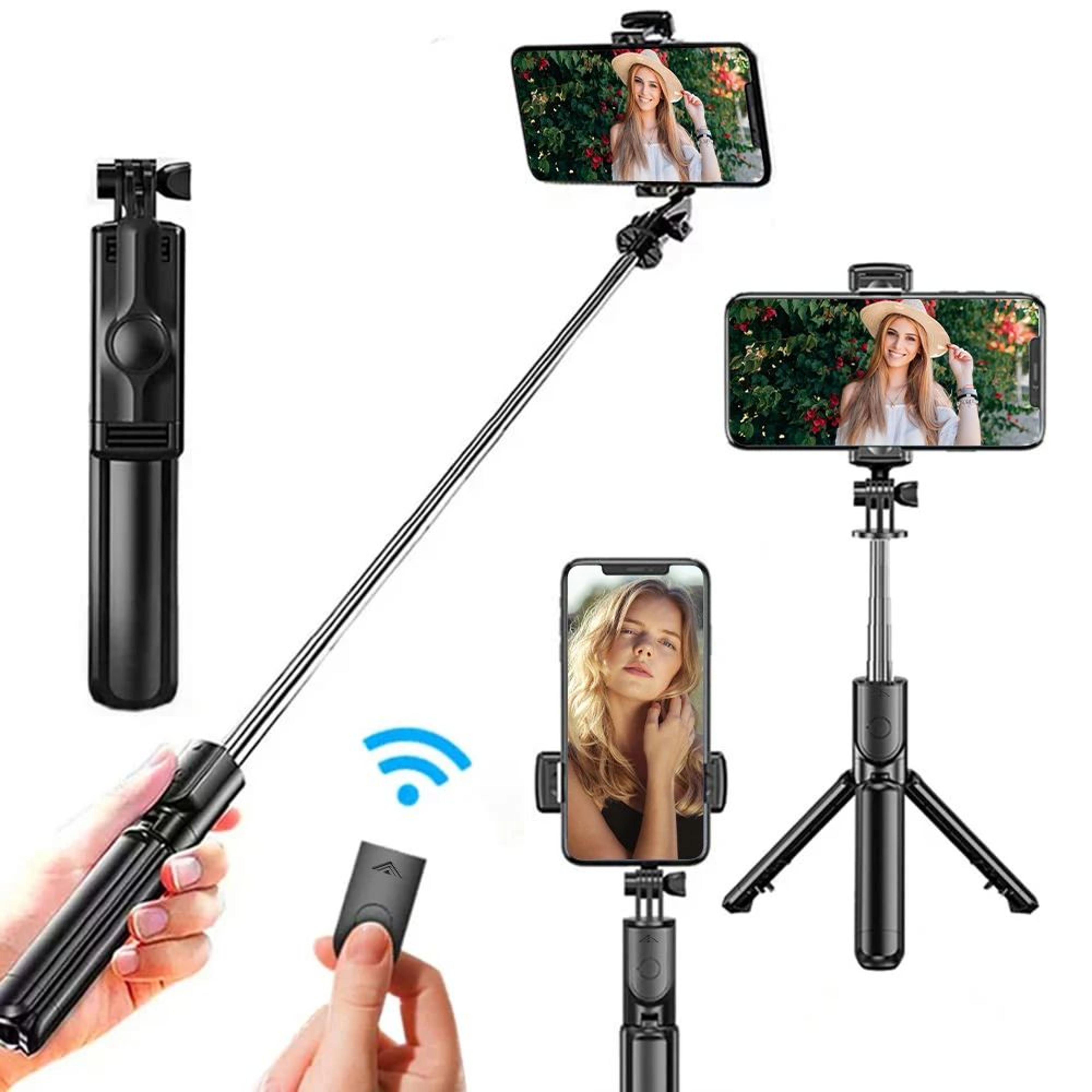 Extendable Bluetooth Selfie Stick Tripod With Remote For IPhone  Android 0
