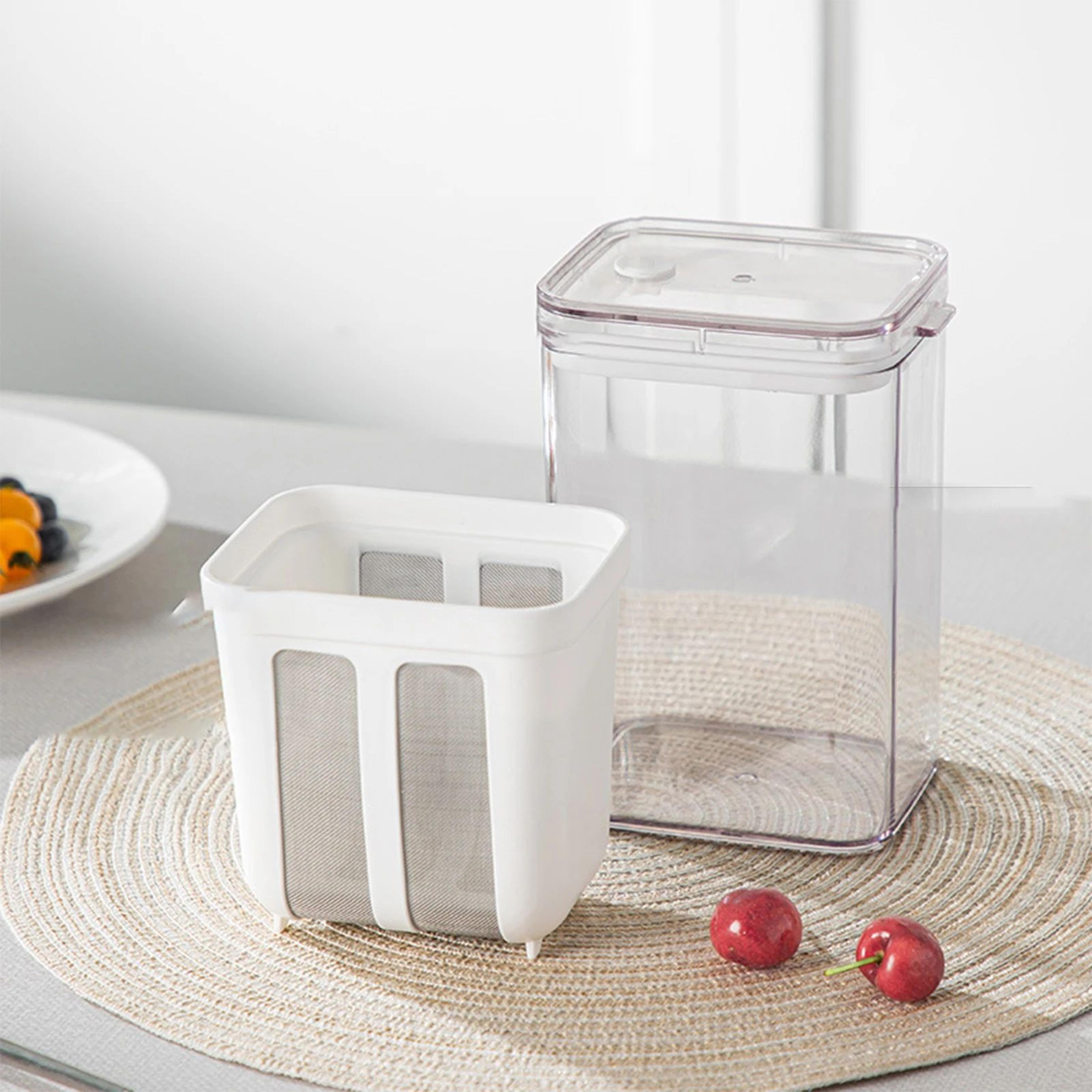 1800ml Greek Yogurt Strainer With Filter Cloth  Whey Separator 2