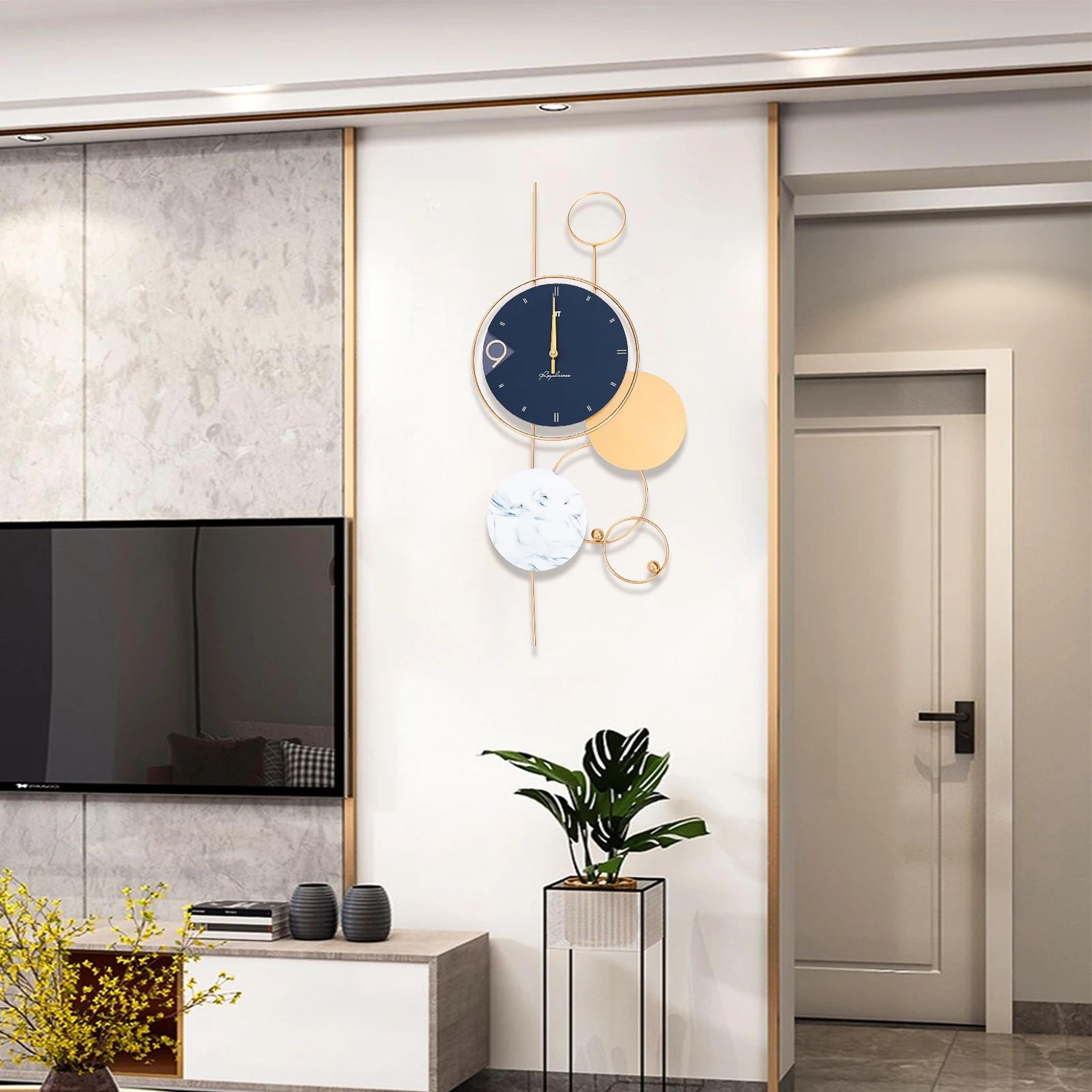 Luxury Gold Metal Large Wall Clock  Silent Modern Decorative Wall Clock For Living Room 1