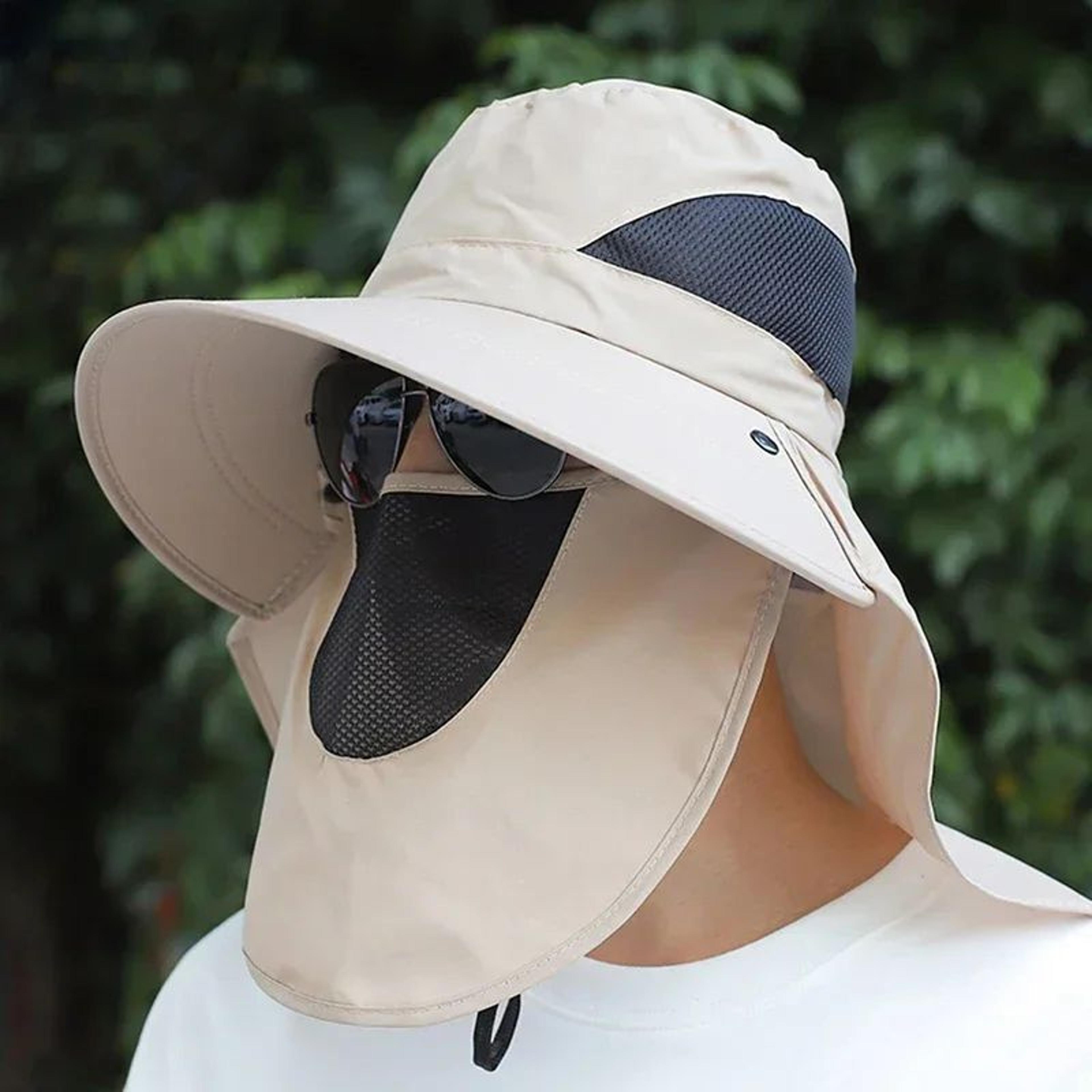Removable Flap UV Protection Sun Hat  Convertible Wide Brim Fishing  Hiking Bucket Hat 4