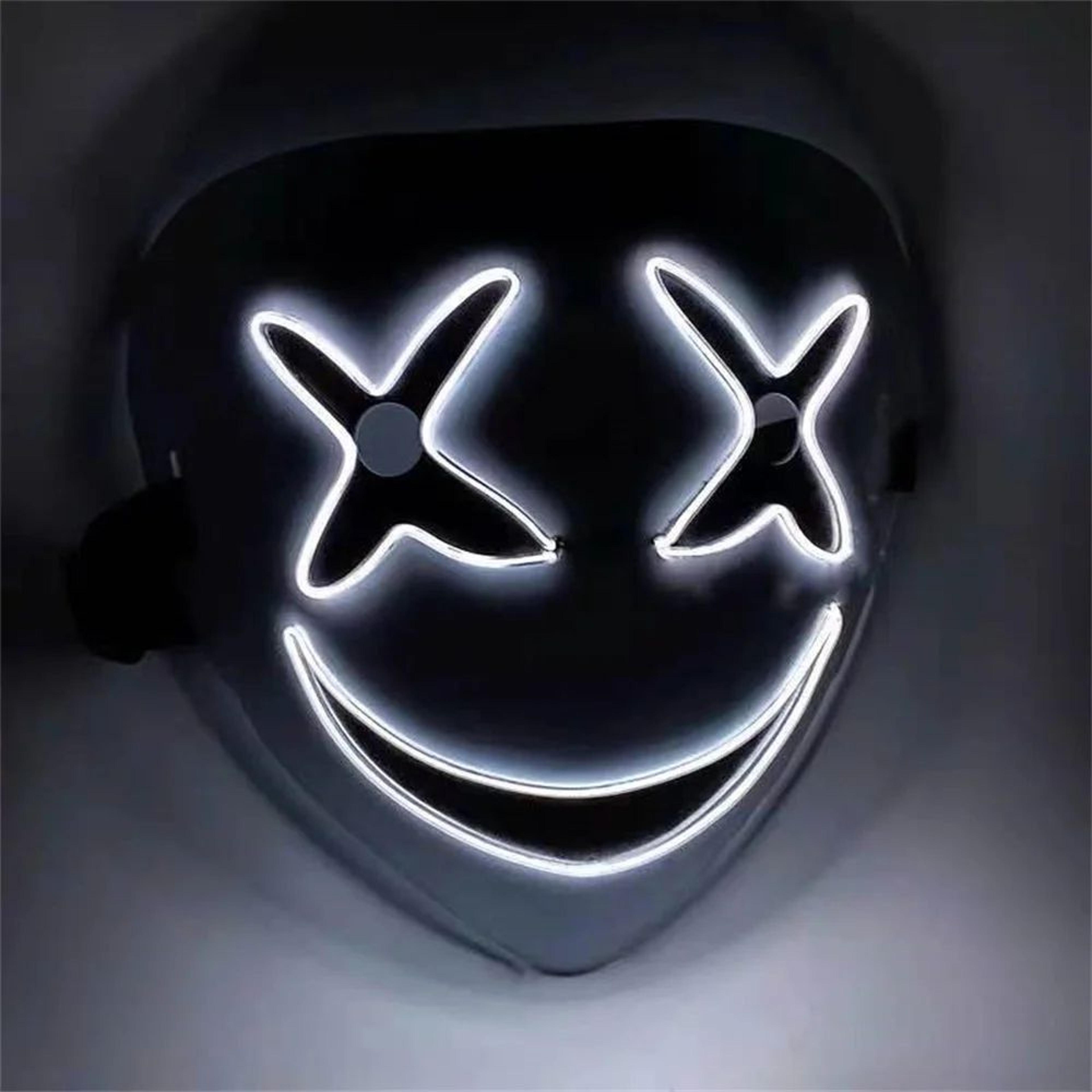 GlowGrin LED Clown Mask  Light Up LED Clown Mask For Halloween Cosplay  Scary Party Costumes 1