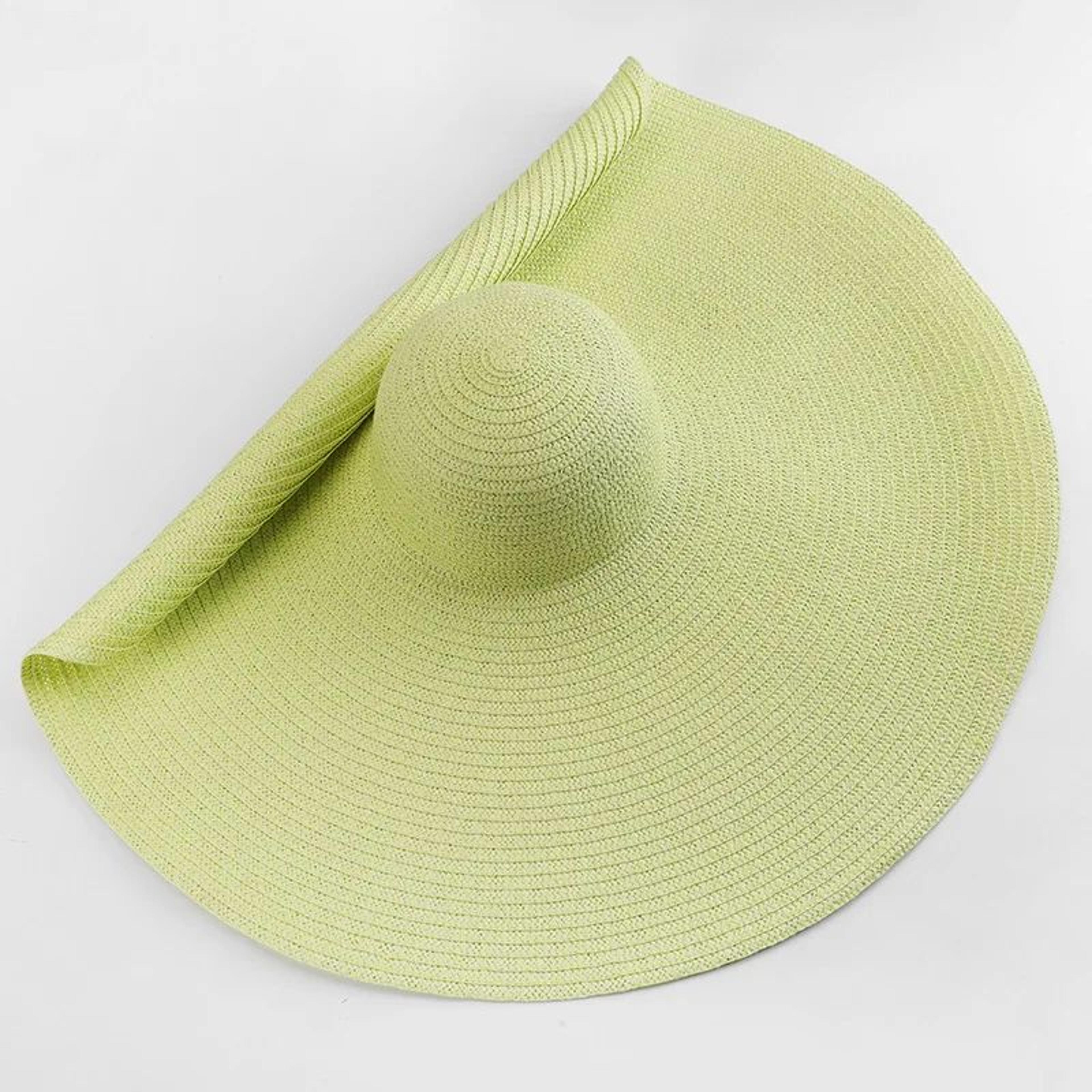 Oversized 70cm Wide Brim Beach Sun Hat  Foldable UV Protection Straw Hat For Women 18
