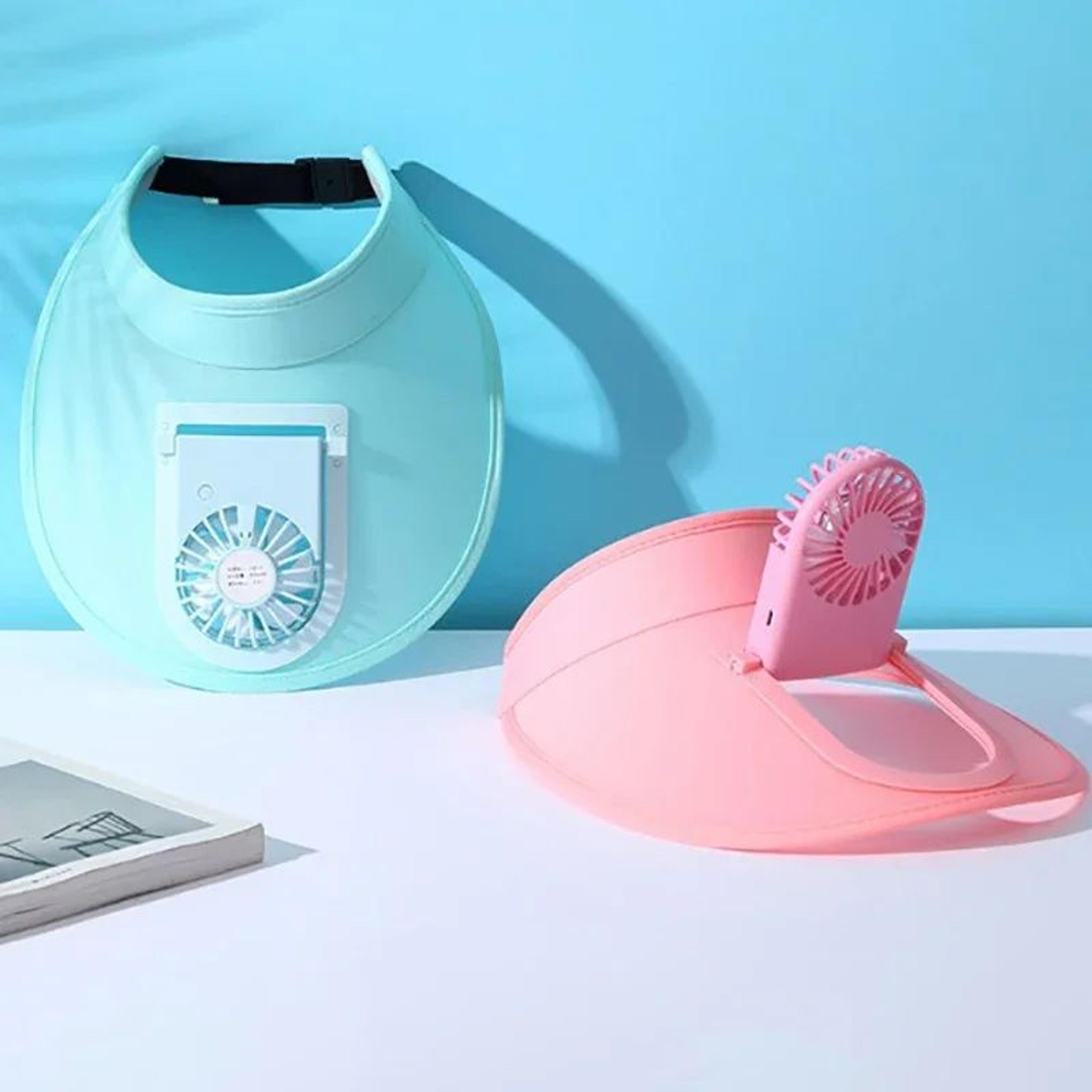 BreezeShade USB Rechargeable Cooling Fan Hat  Breathable Sun Visor Hat With BuiltIn Fan 1
