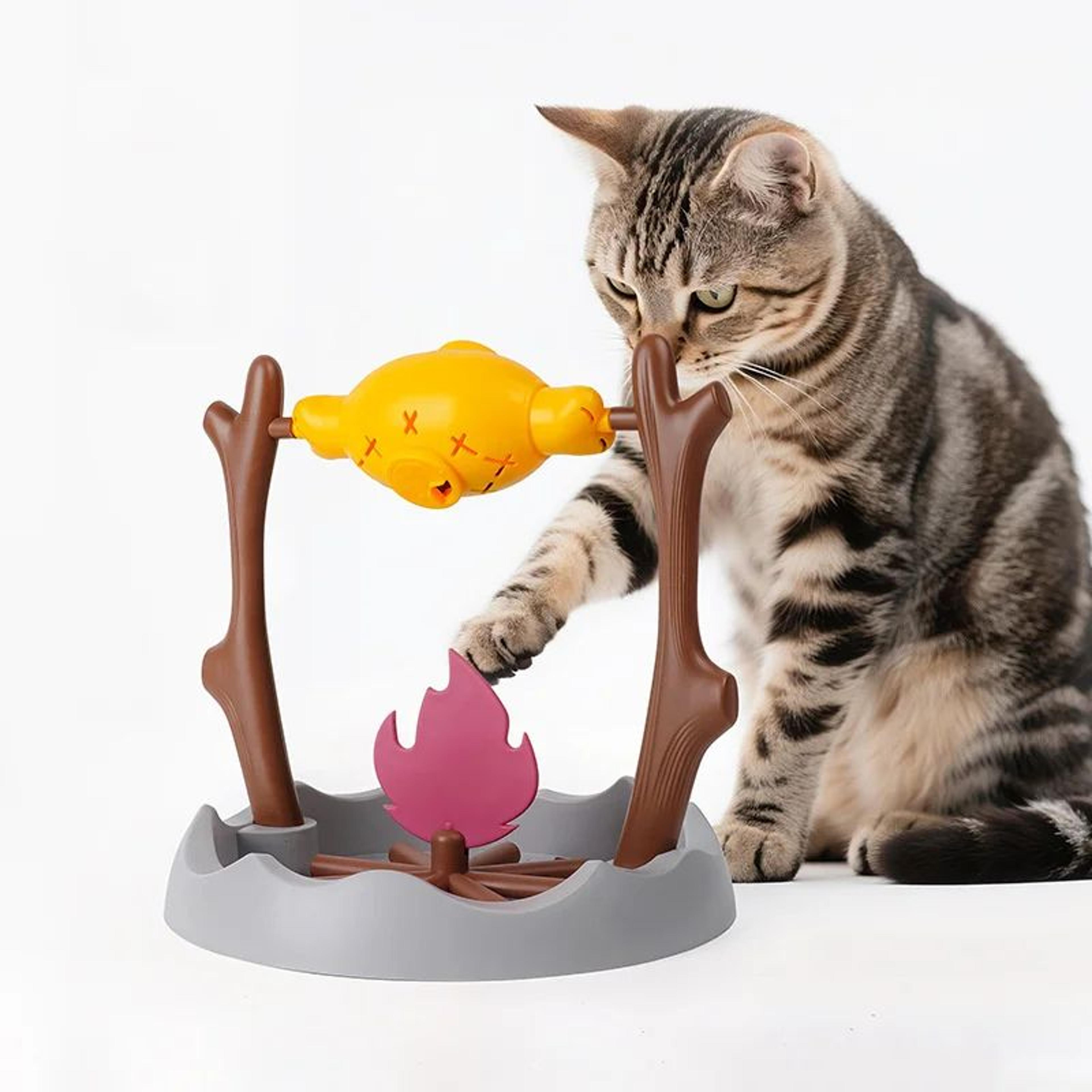 Campfire Cat Treat Dispenser Toy Interactive Pet Feeder For Cats And Small Dogs 3