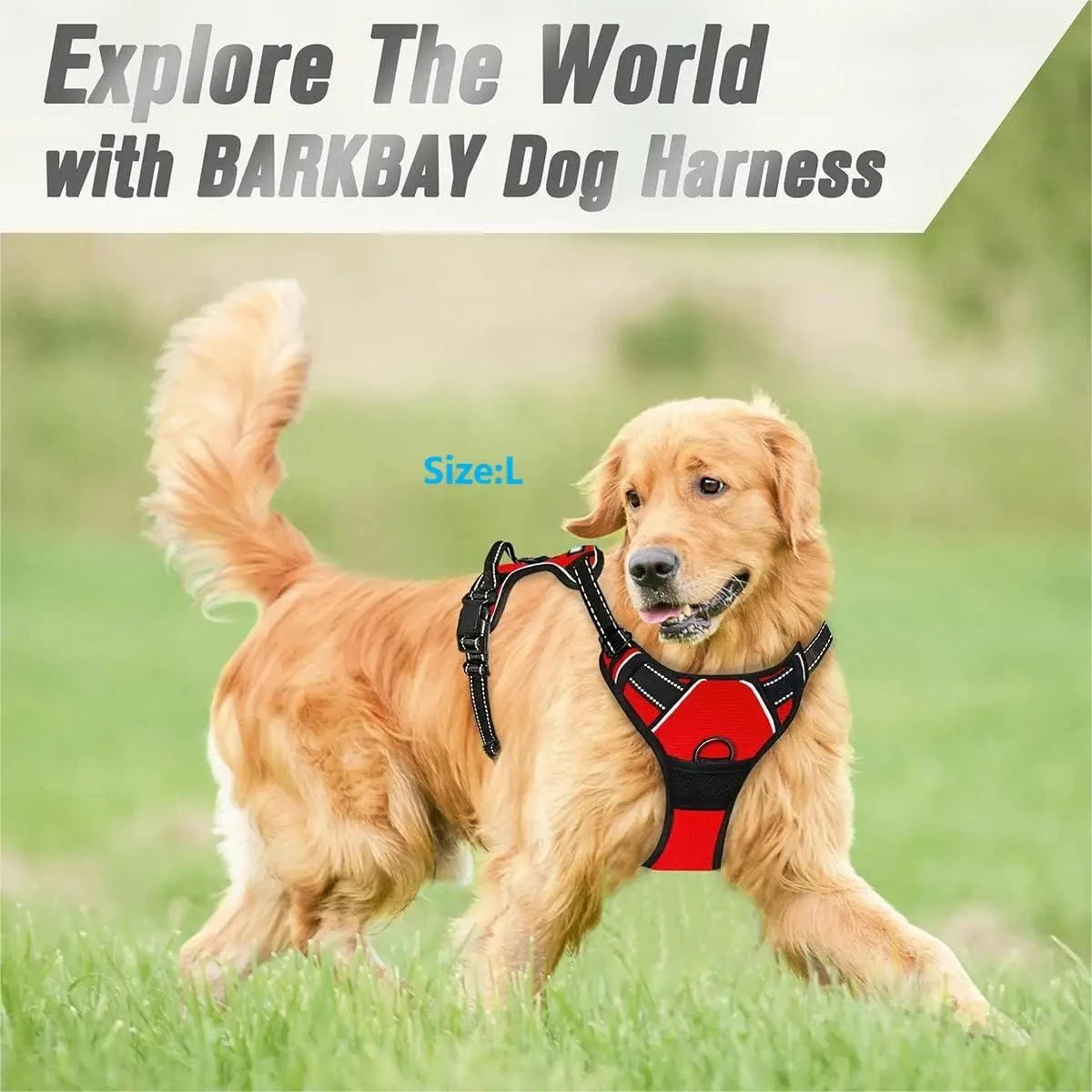 Reflective No Pull Dog Harness With Front Clip And Control Handle 3