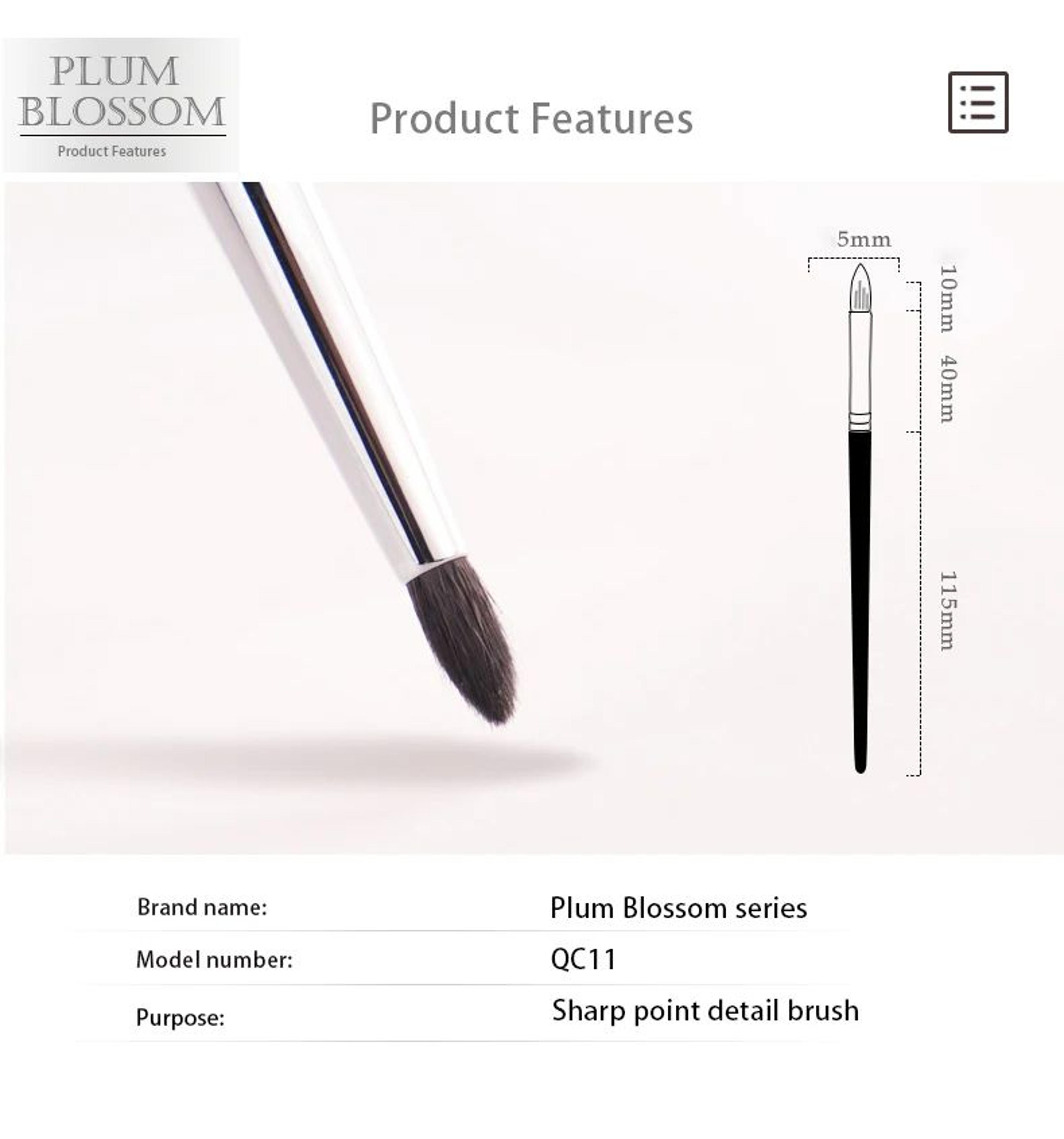 CHICHODO Precision Goat Hair Eyeshadow Crease Brush  Professional Pointed Detail Makeup Brush 1