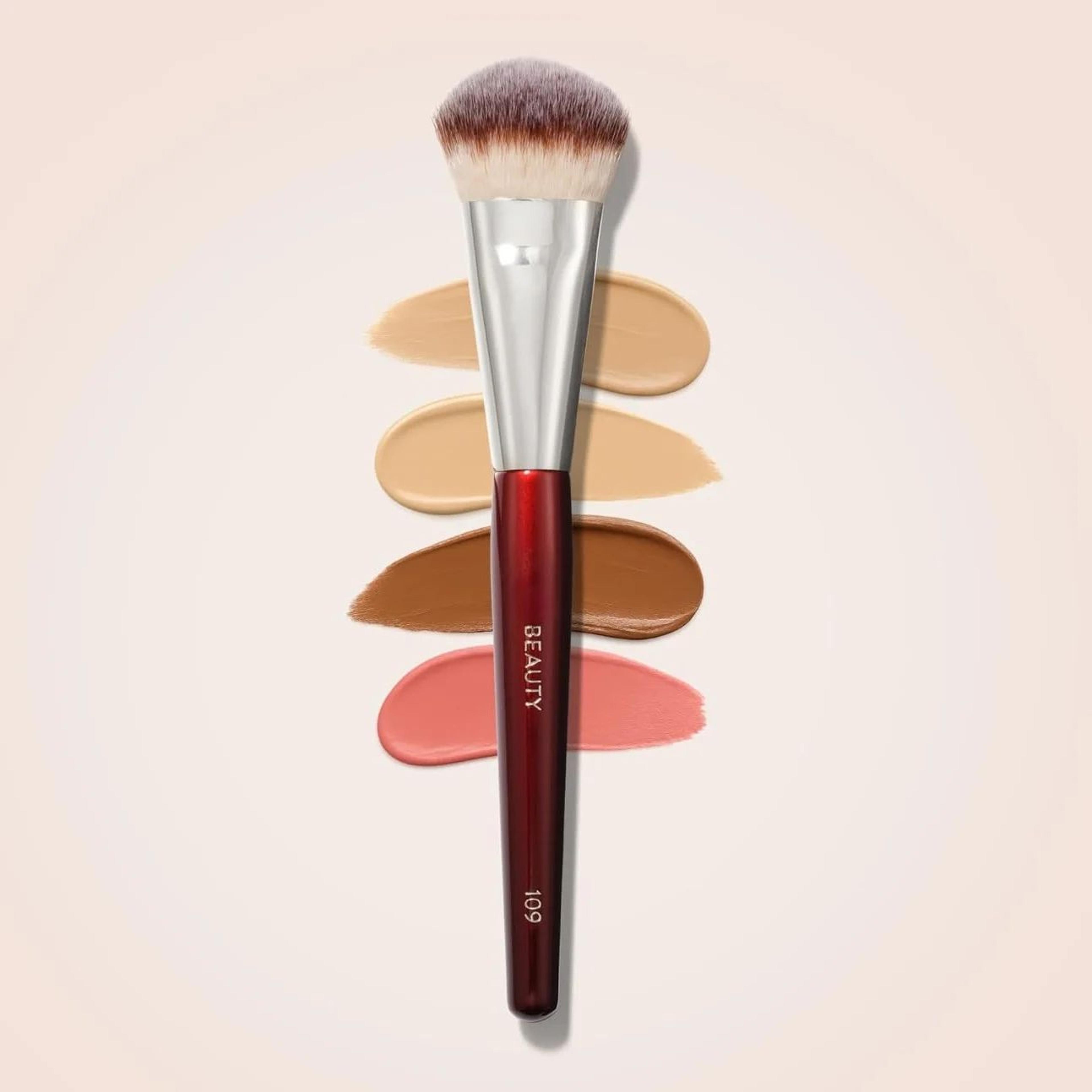FlawlessBlend Mini Contour Foundation Brush  Precision Mini Foundation Brush For Liquid  Cream Make 0
