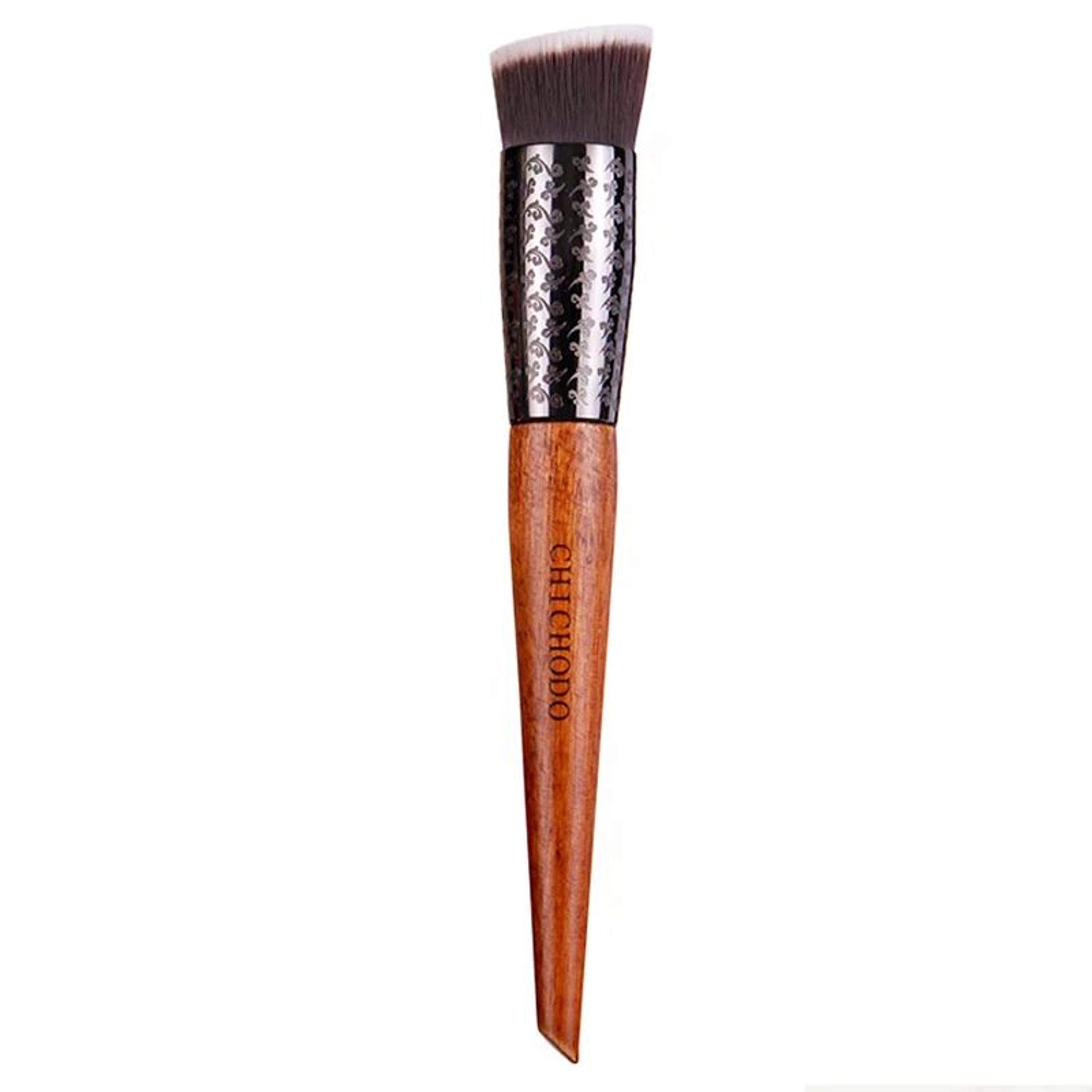CHICHODO Amber Series Liquid Foundation Brush  Professional Flat Synthetic Makeup Brush For Smooth  5