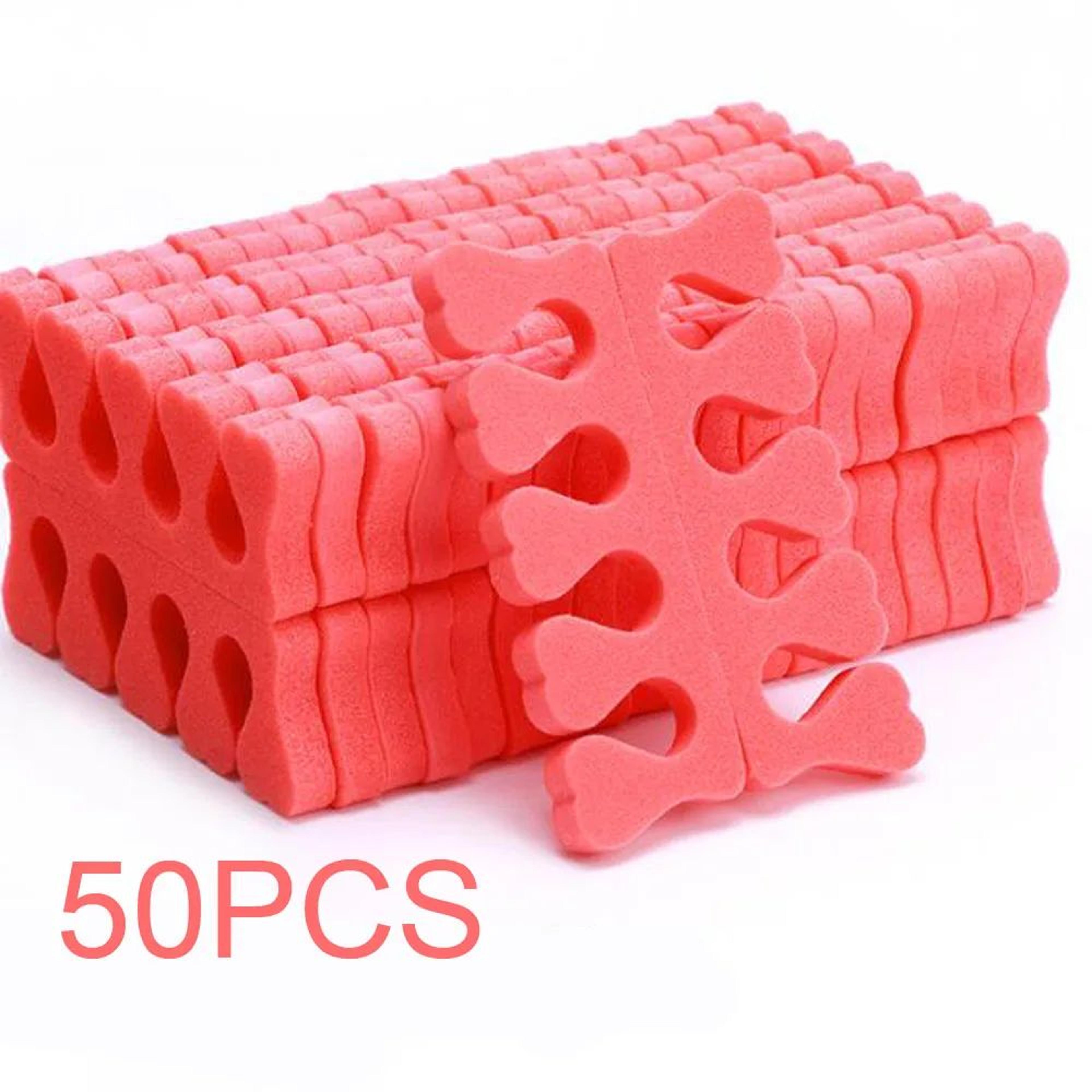 HeartFlex Toe Separators For Pedicure  Soft Foam Toe Spacers For Nail Polish 50 Pairs 9