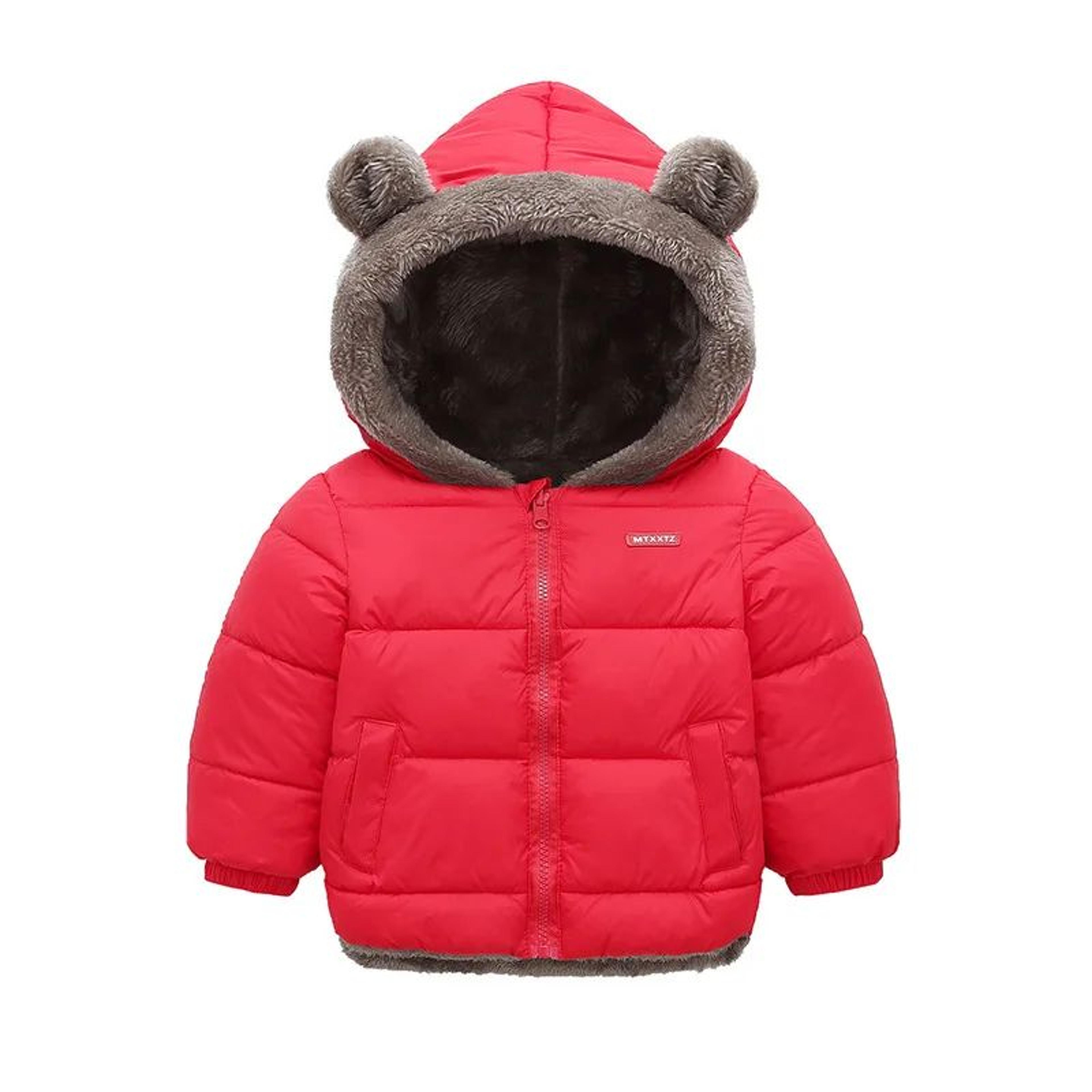 Reversible Cartoon Hooded Baby Winter Coat  Plush Toddler Fleece Jacket 7