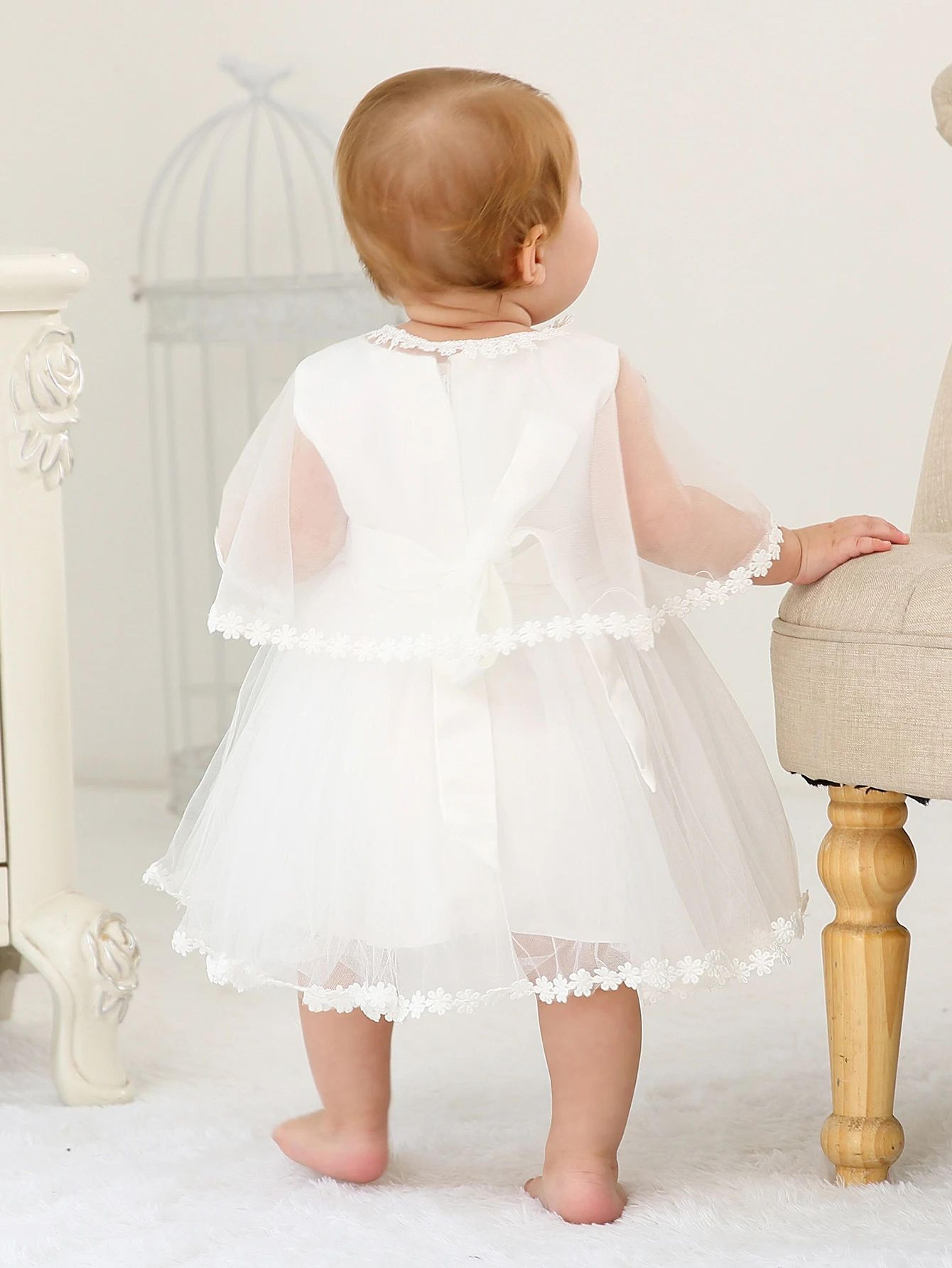 Royal Bloom Baby Princess Dress With Satin Hood Cloak  Floral Embroidered Lace Flower Girl Dress Se 1