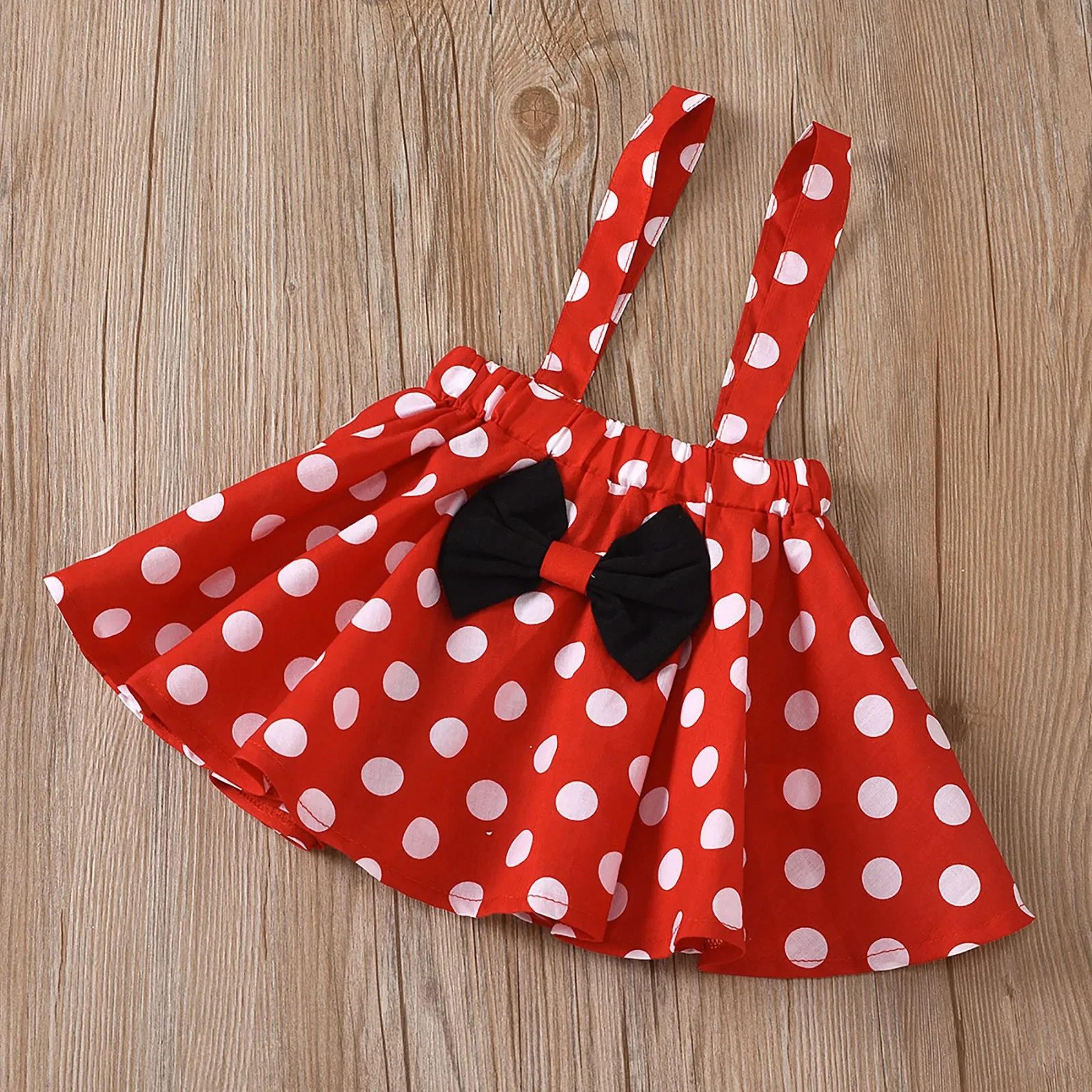 MinnieInspired Polka Dot Toddler Outfit Set With Headband  Cute Minnie Toddler Outfit For Birthdays 4