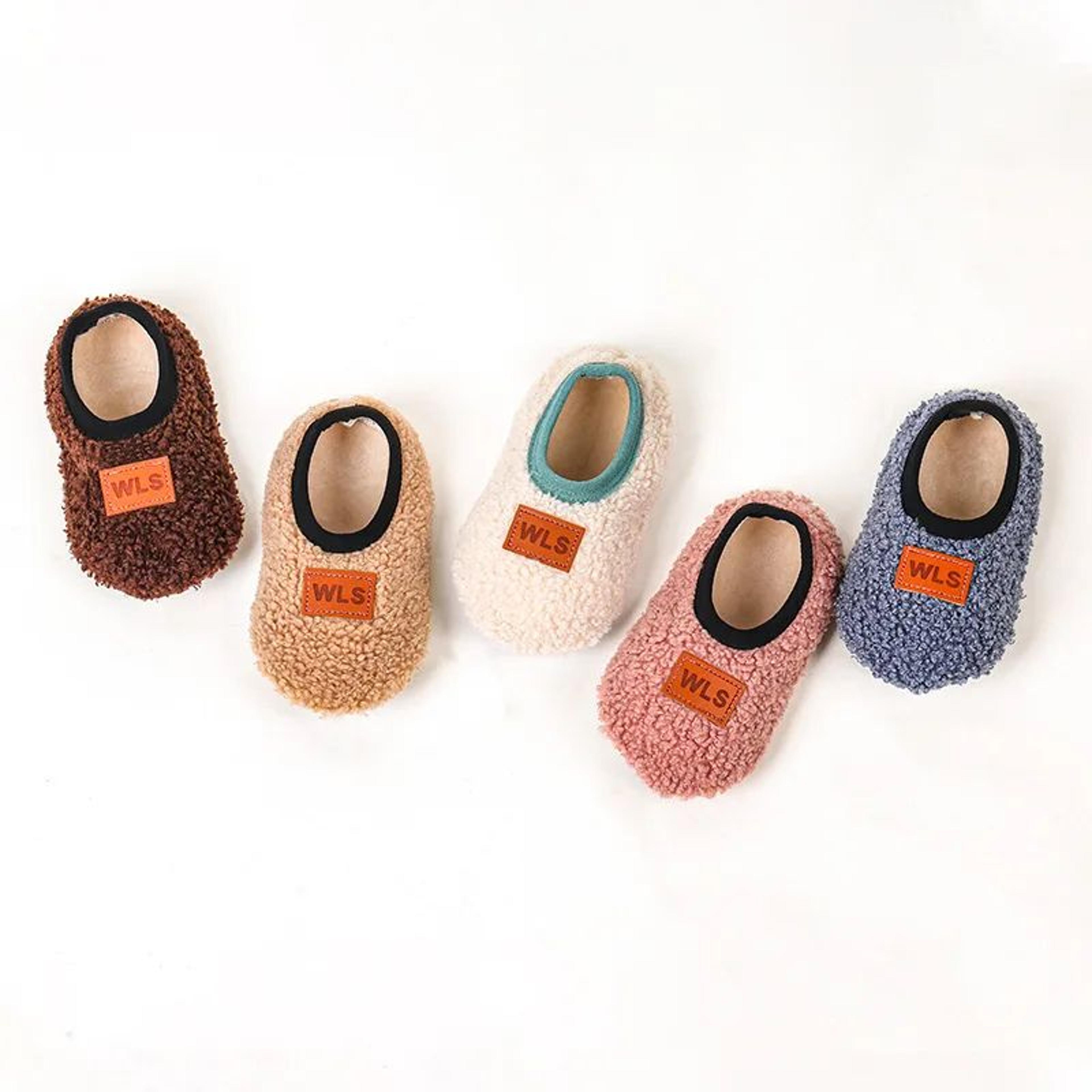 CozySteps Plush Baby Slippers  Soft Toddler Sock Shoes With NonSlip Sole For Indoor Walking 3
