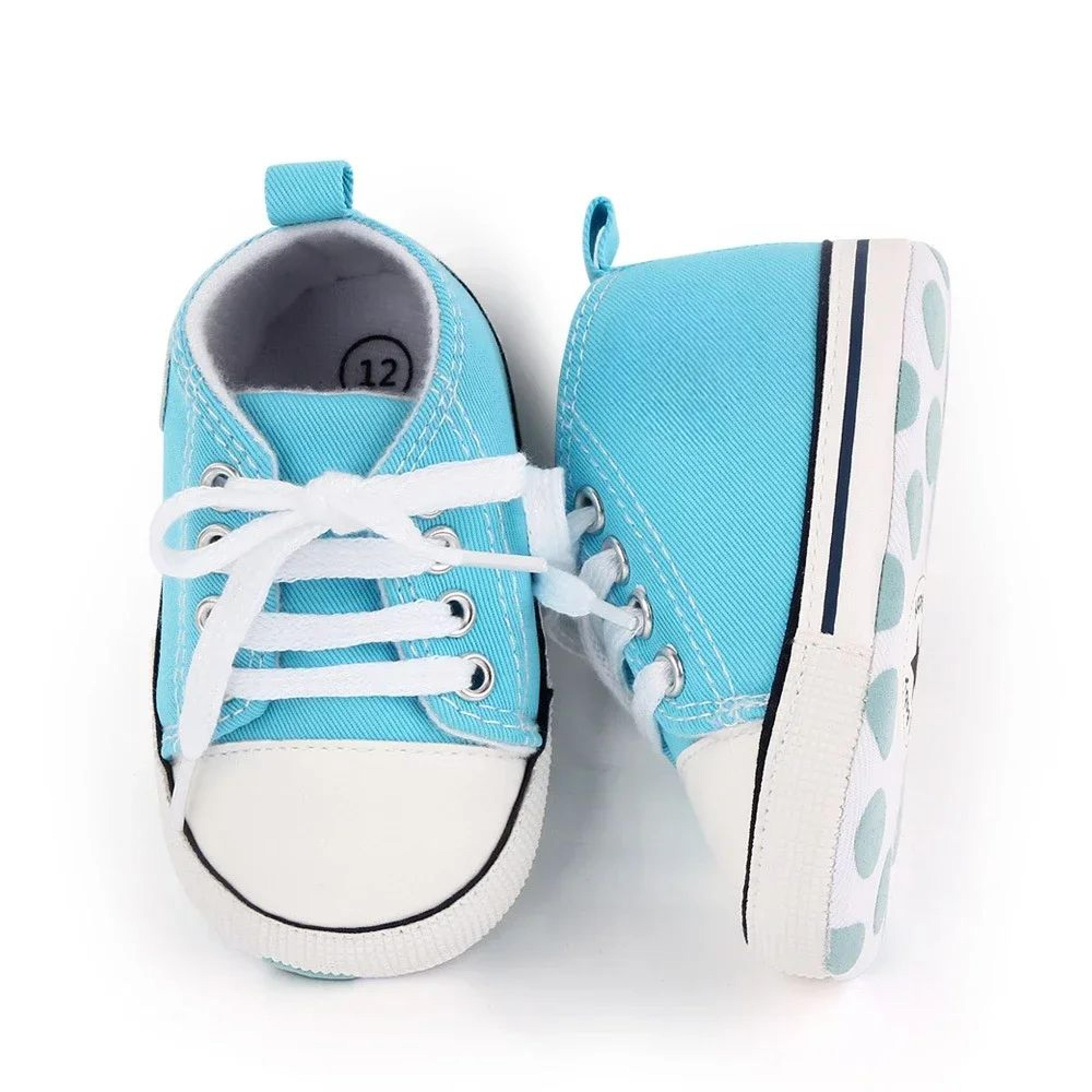 Classic Canvas Baby First Walker Sneakers  Soft Sole Newborn Prewalker Shoes 7