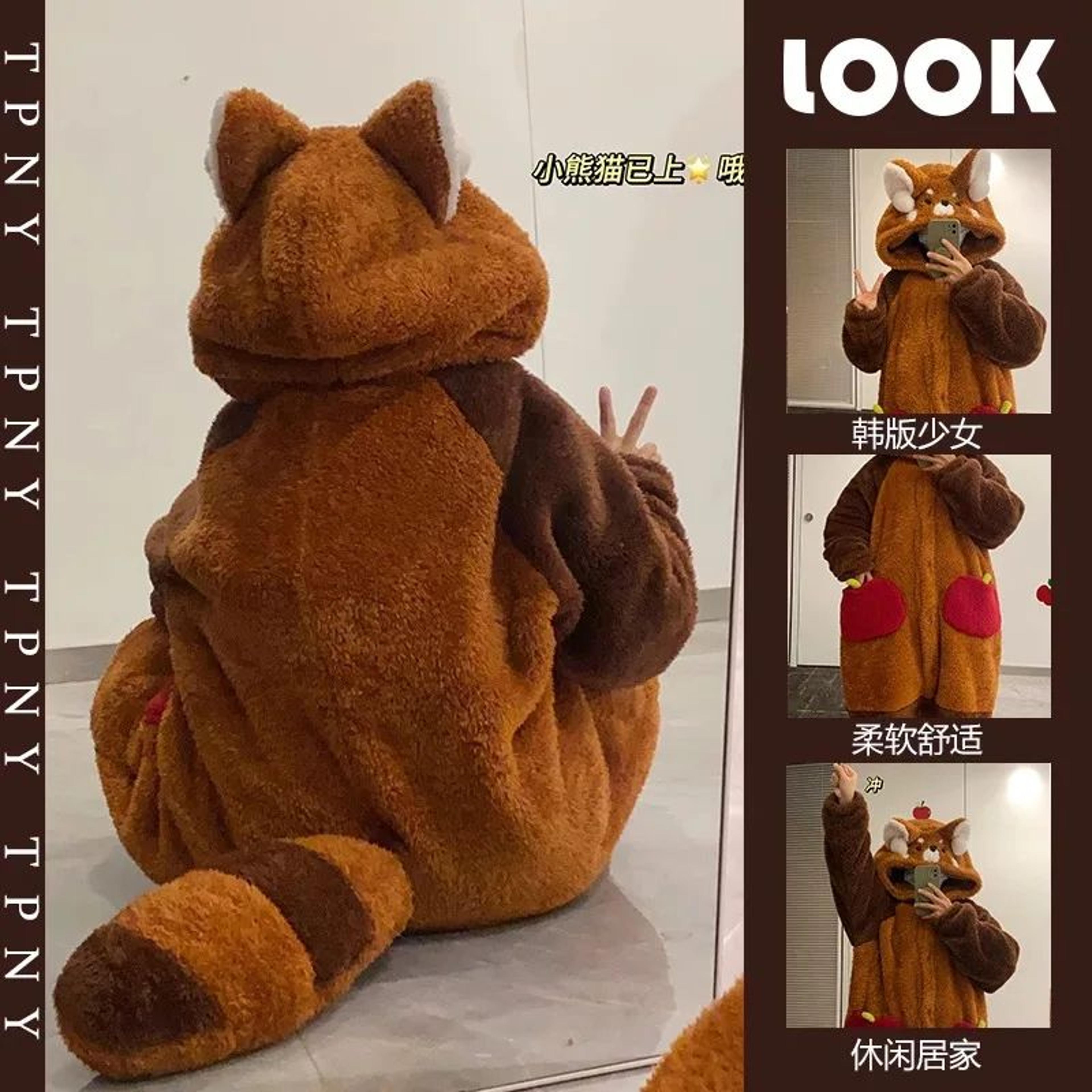 Raccoon Kigurumi Onesie  Cozy Adult Animal Onesie Pajama Costume For Cosplay  Winter Lounging 4