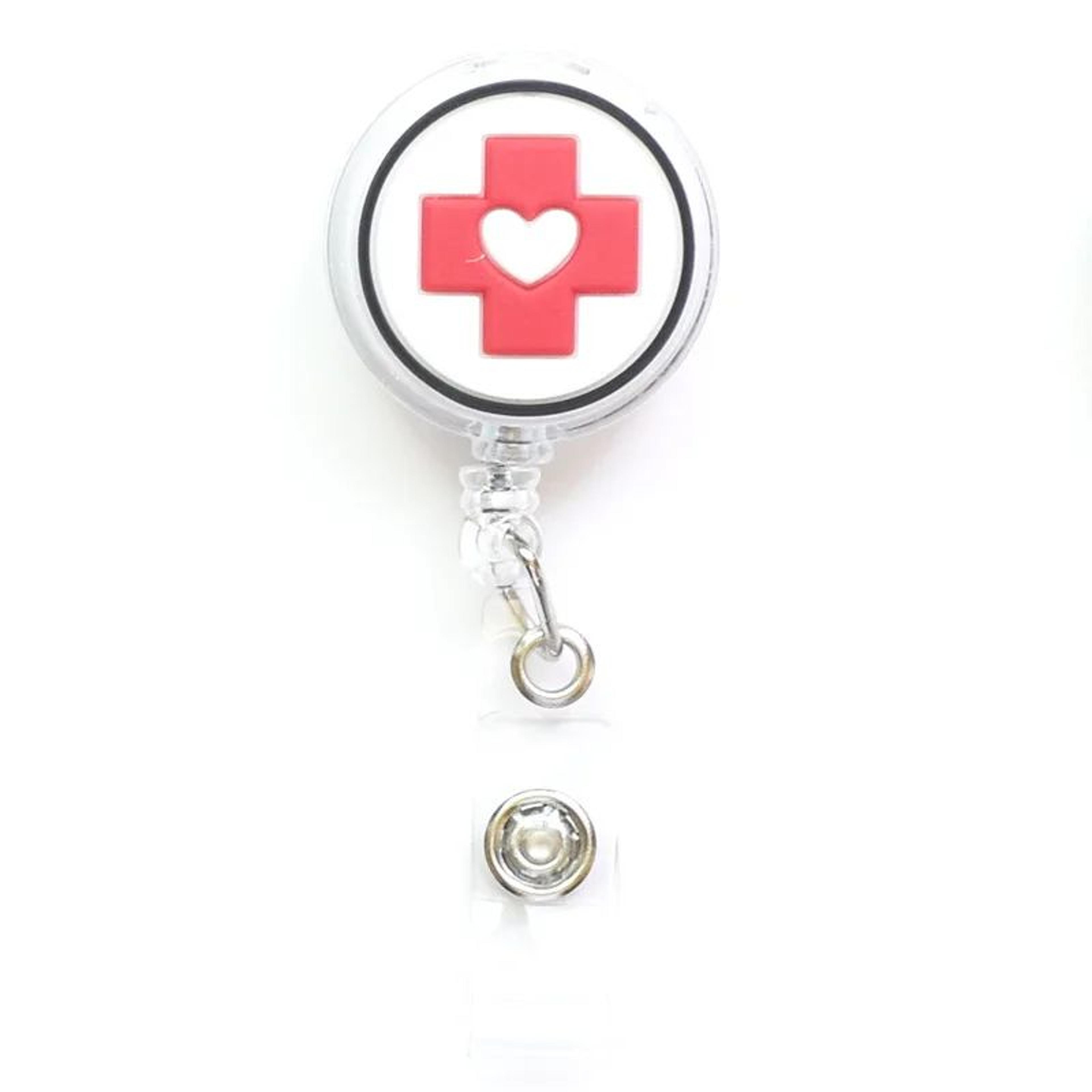 Cartoon Nurse Retractable Badge Reel ID Badge Holder For Doctors Students And Staff 2