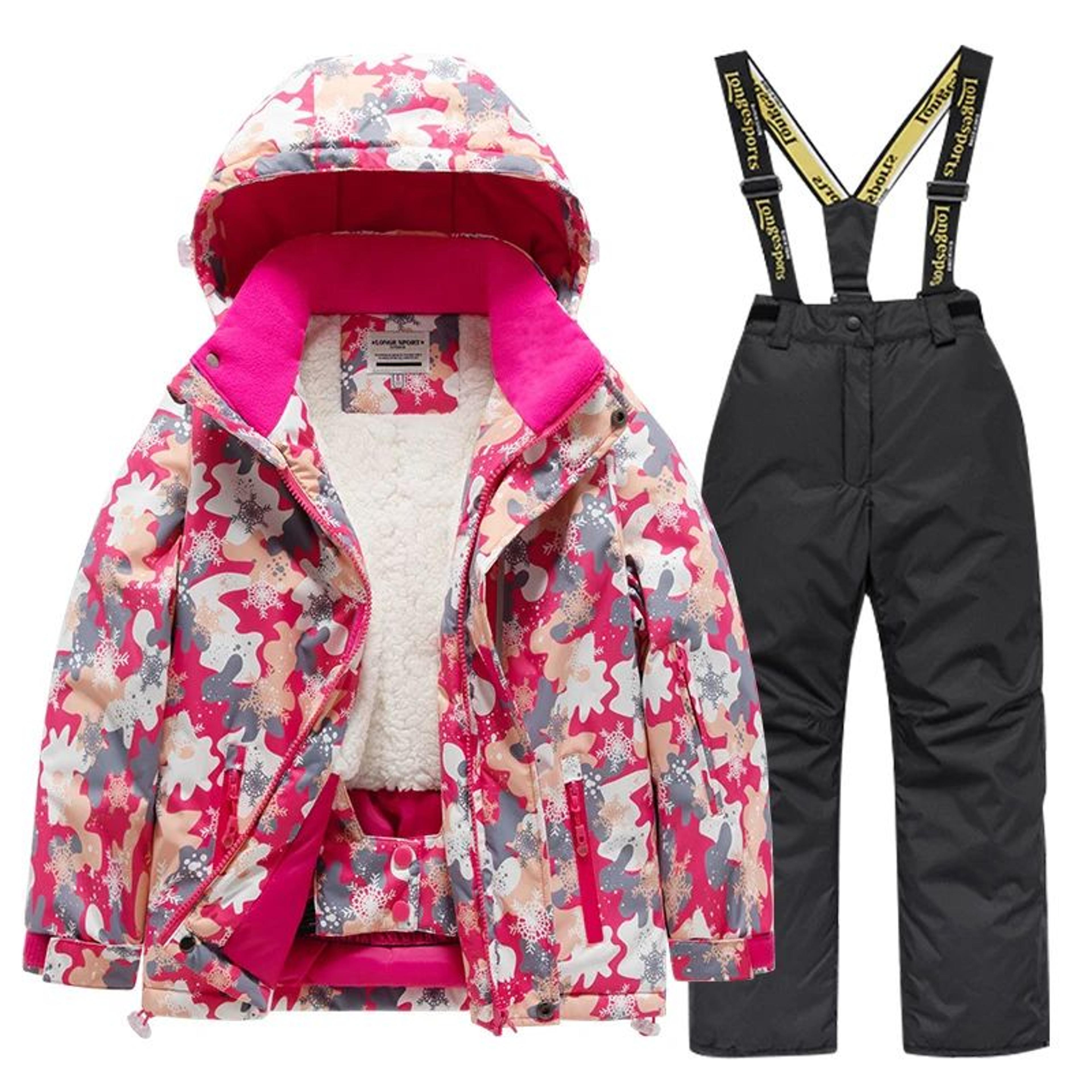 arcticplay kids ski suit set – waterproof winter snow outfit for boys & girls