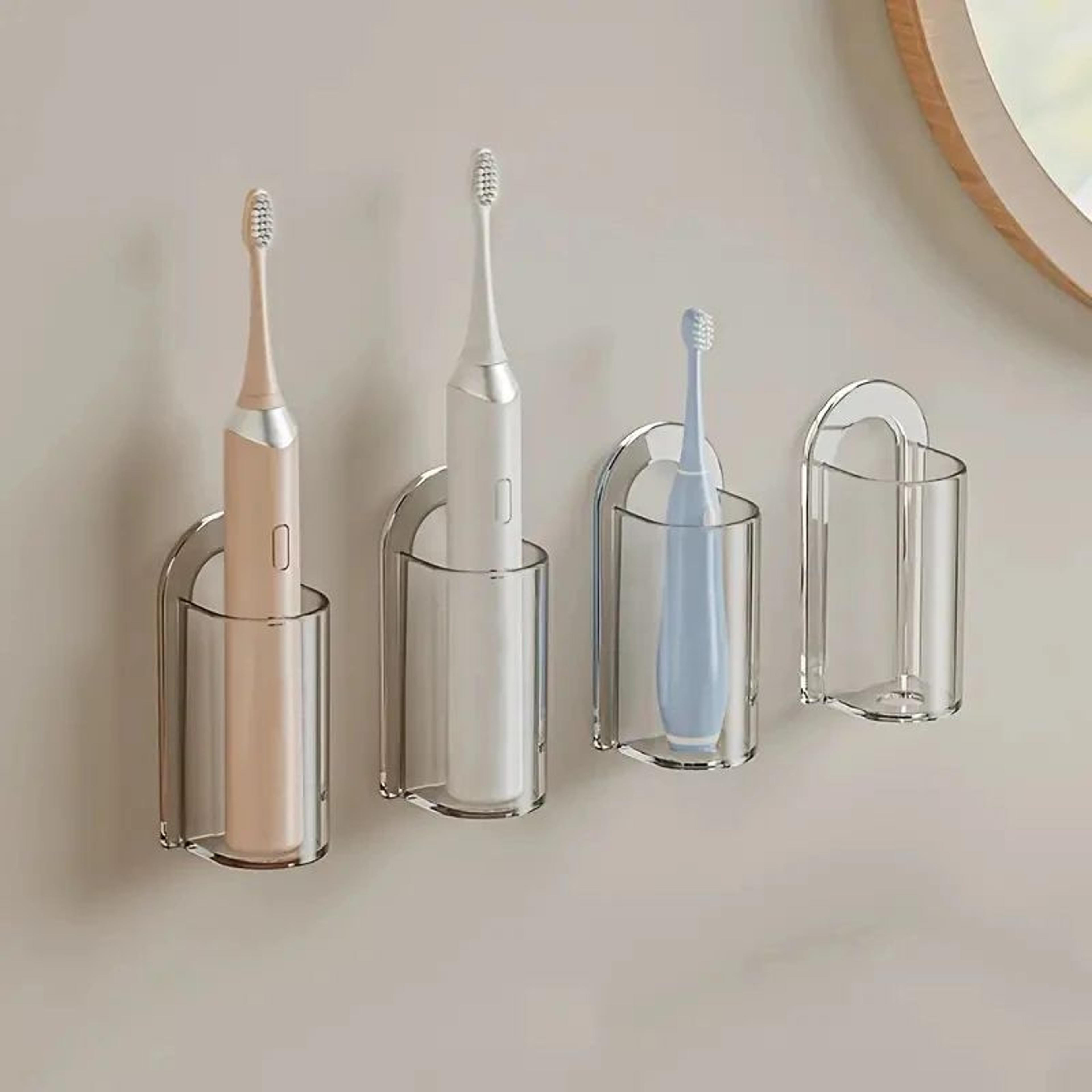 Wall Mounted Toothbrush Holder  Space Saving Electric Toothbrush Organizer 8