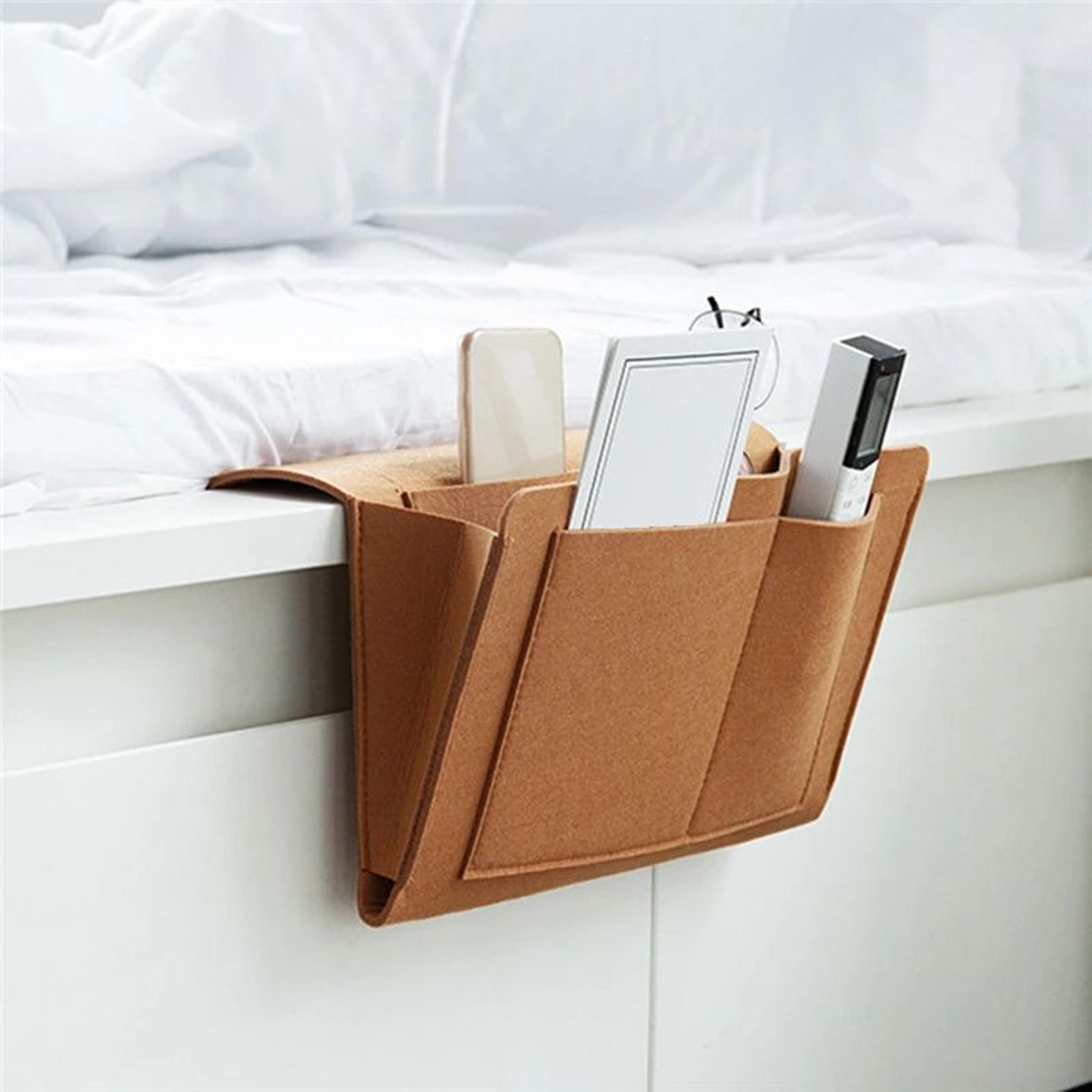 Smart Felt Bedside Storage Organizer Caddy With MultiPocket Sofa  Bedside Holder 10