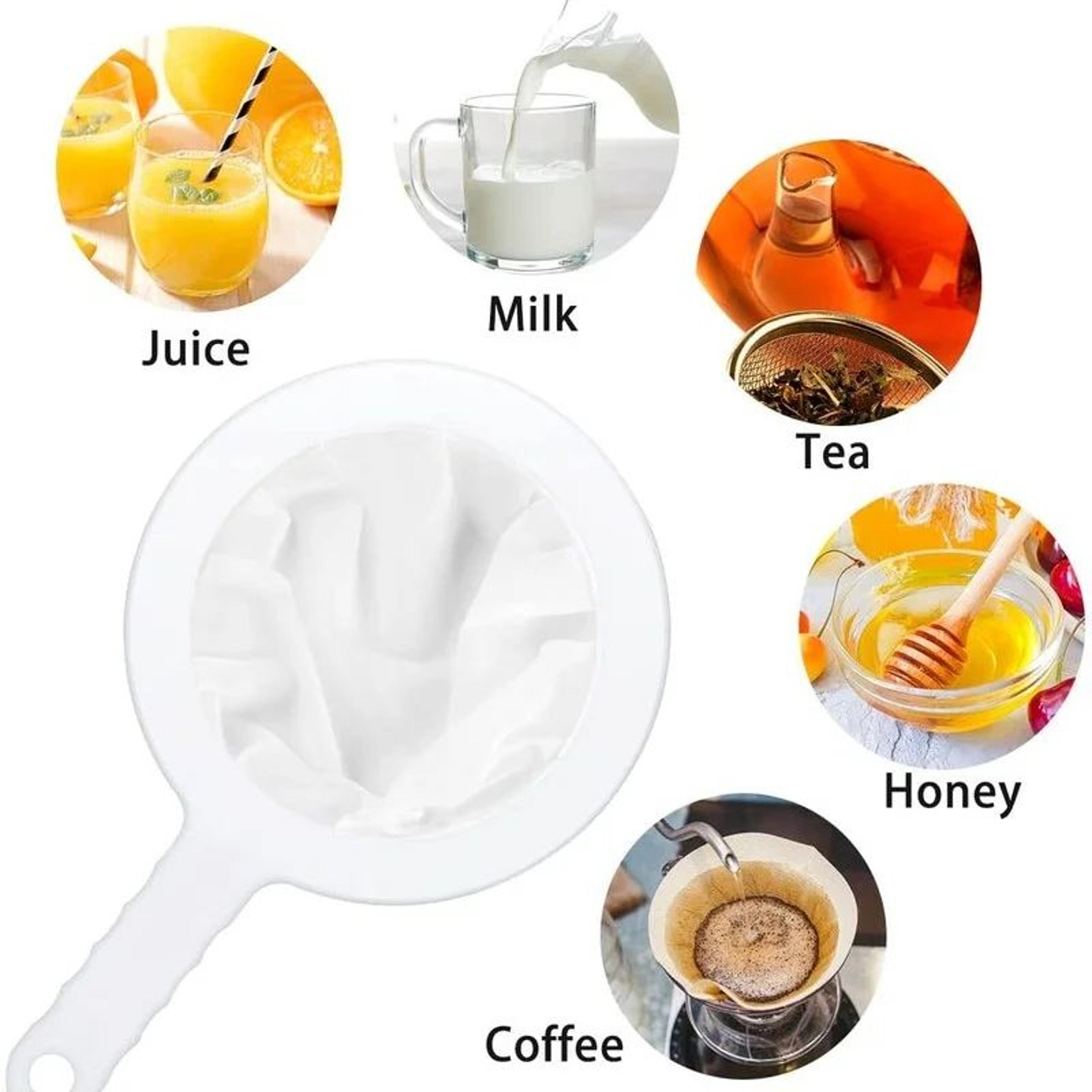 HighPrecision Nylon Mesh Strainer Spoon For Coffee Tea  Soy Milk 5