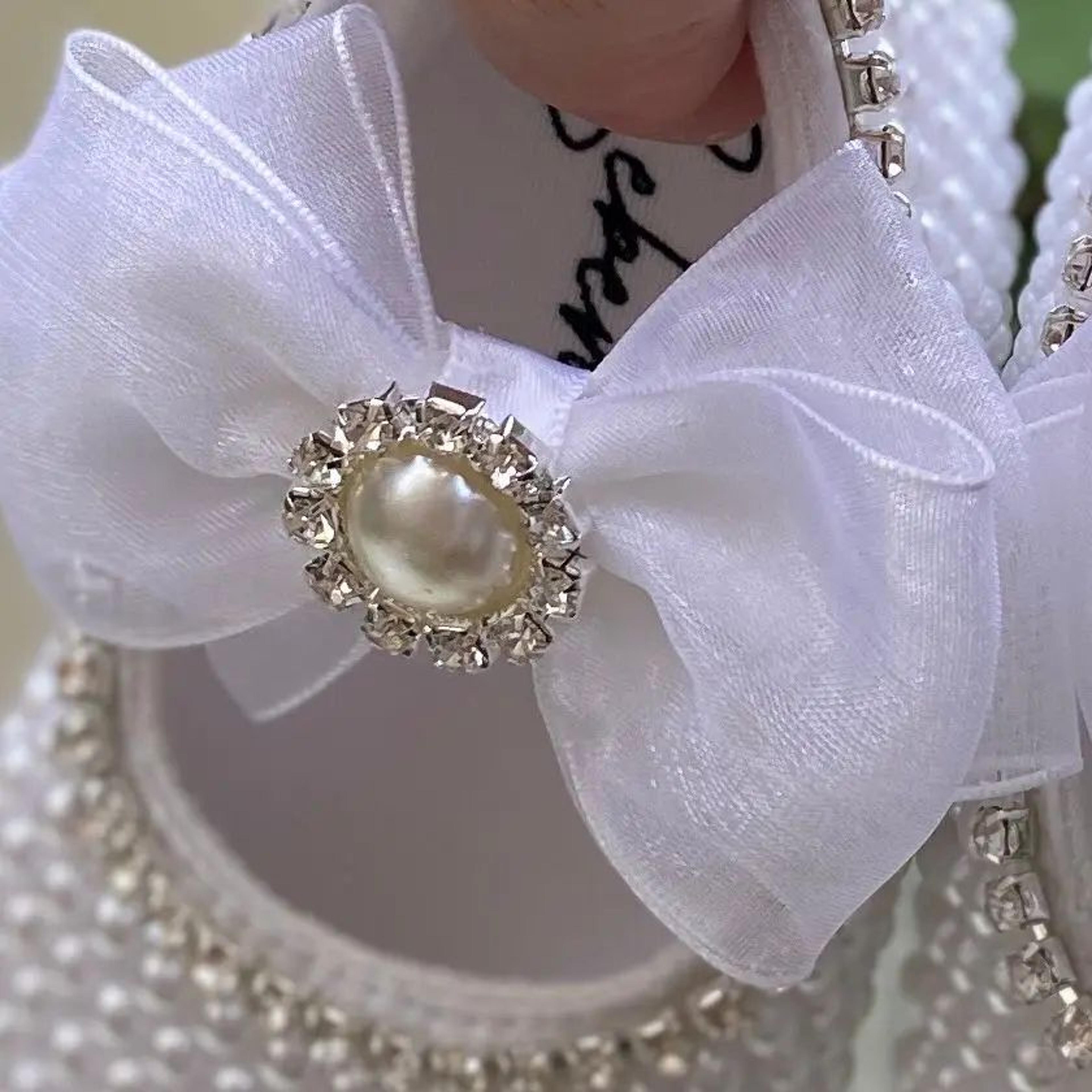 Elegant Pearl Christening Baby Shoes For Newborns 03 Months 3