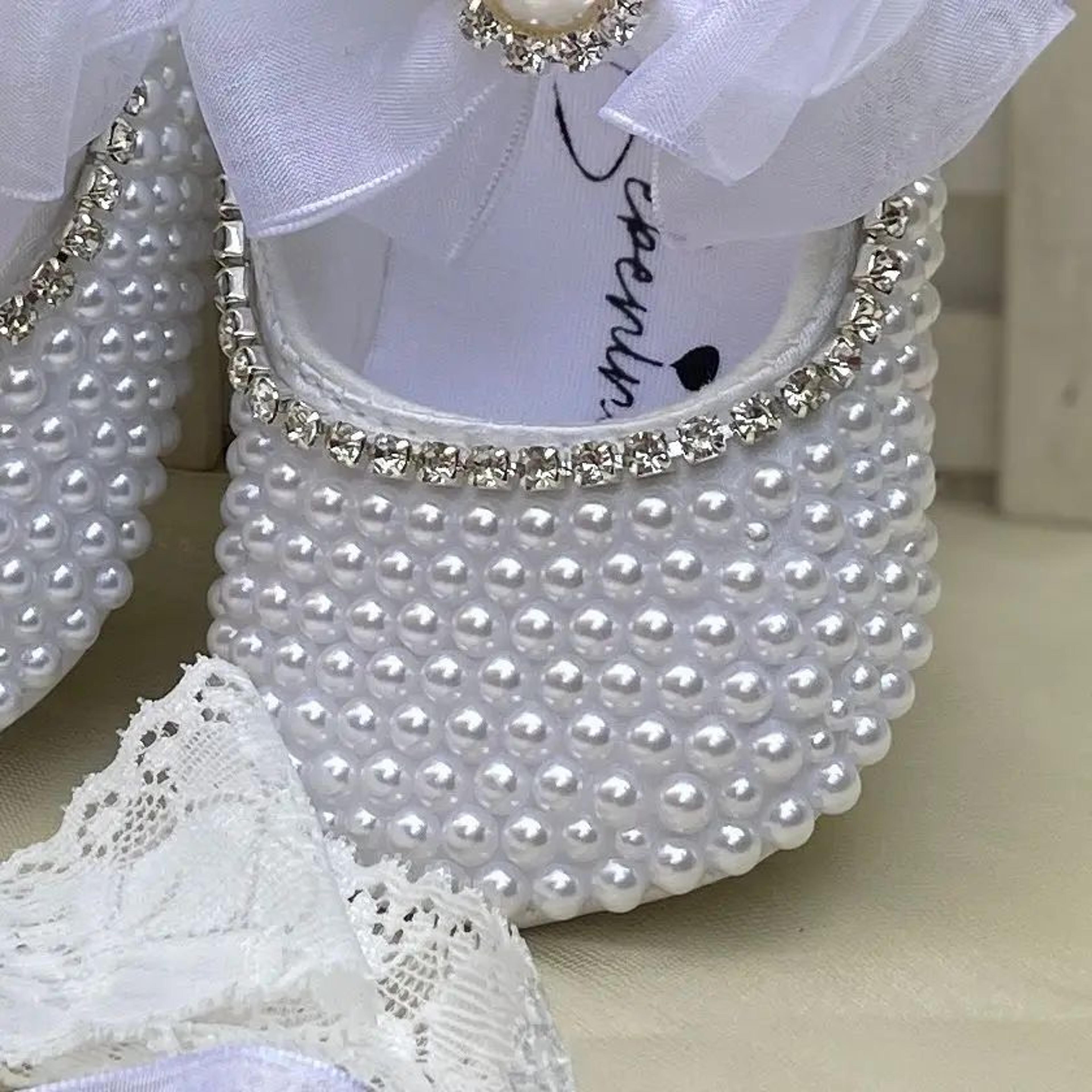 Elegant Pearl Christening Baby Shoes For Newborns 03 Months 4