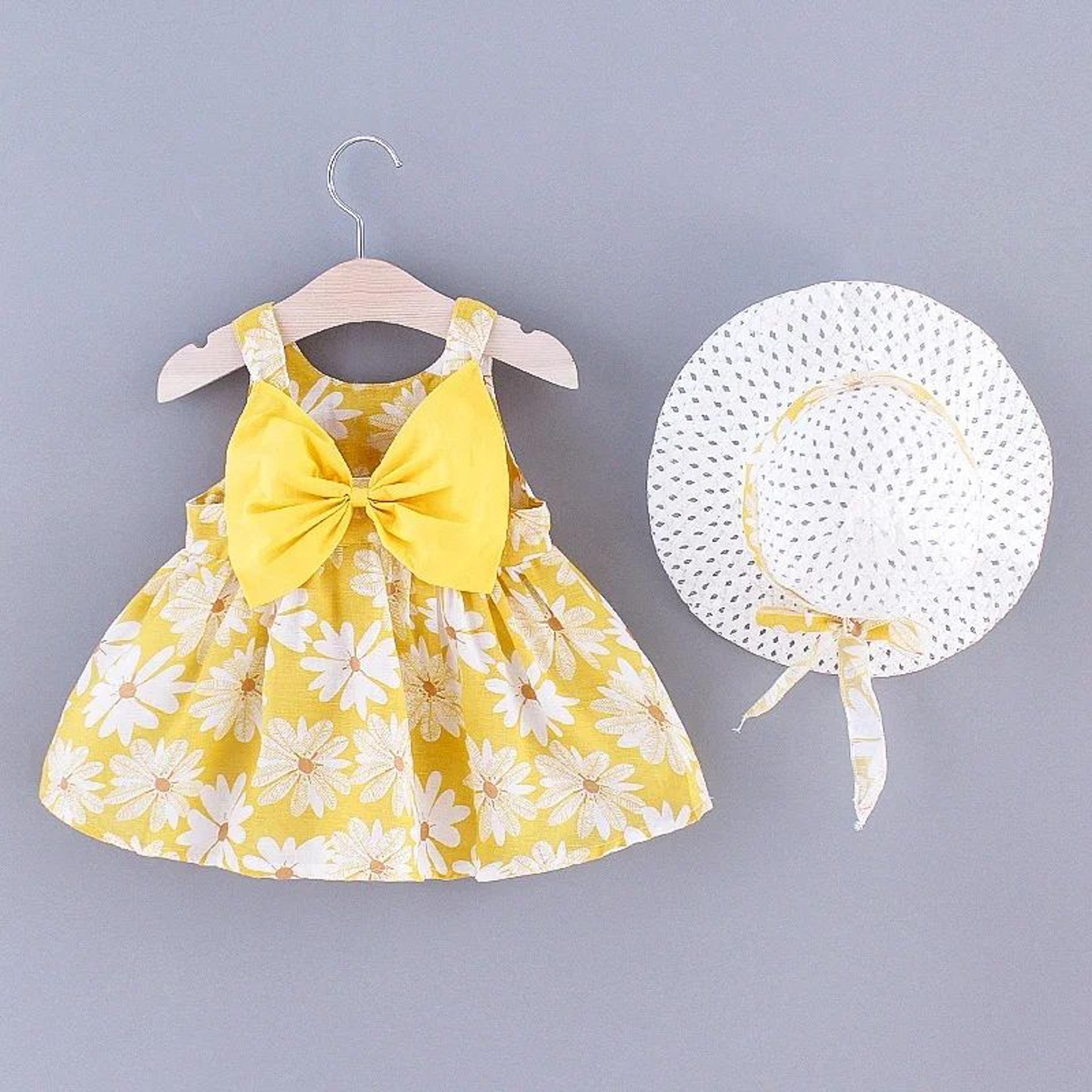 Floral Princess Toddler Summer Dress With Bow For Baby Girls 3