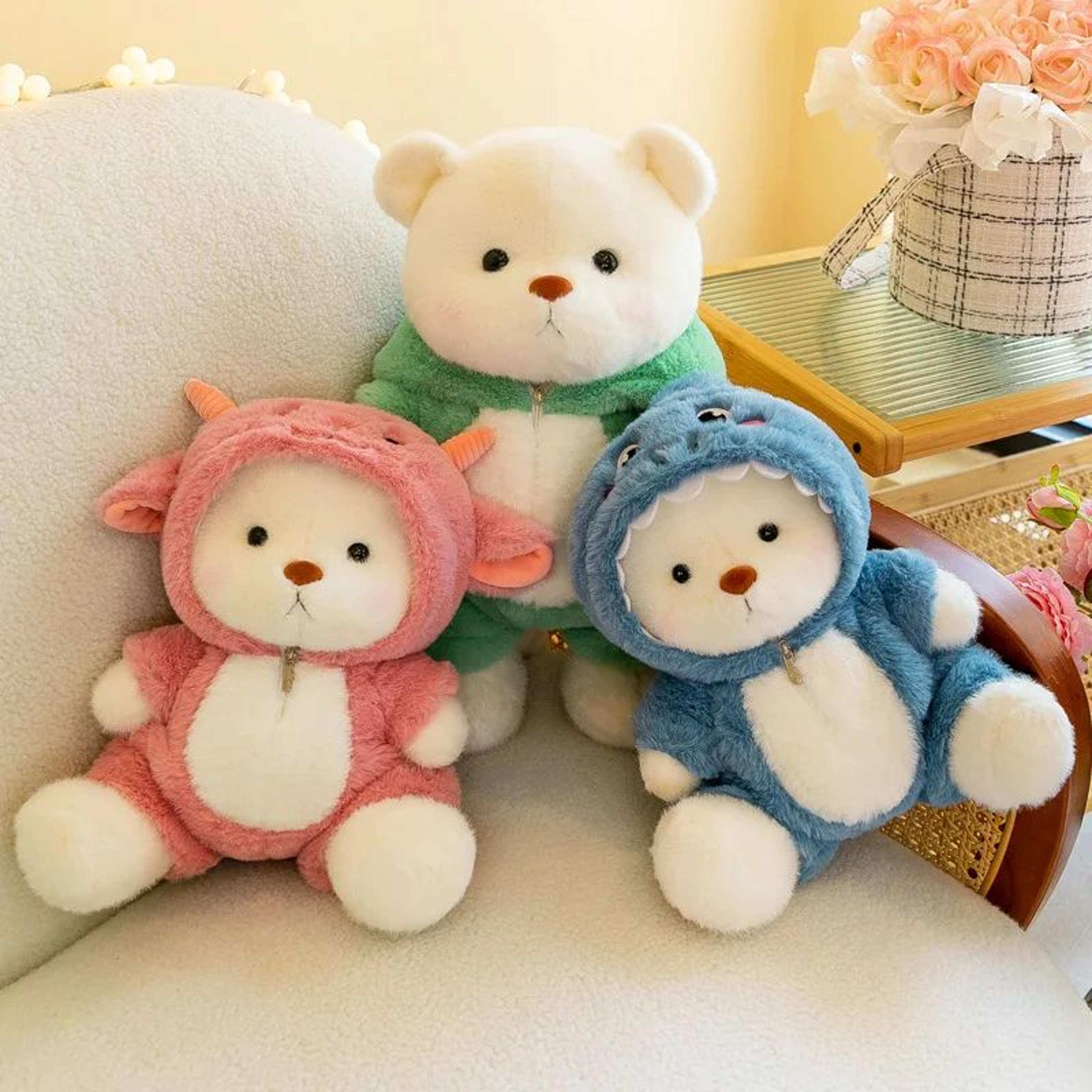 cute teddy bear plush toy super soft hugging doll gift for kids & loved ones