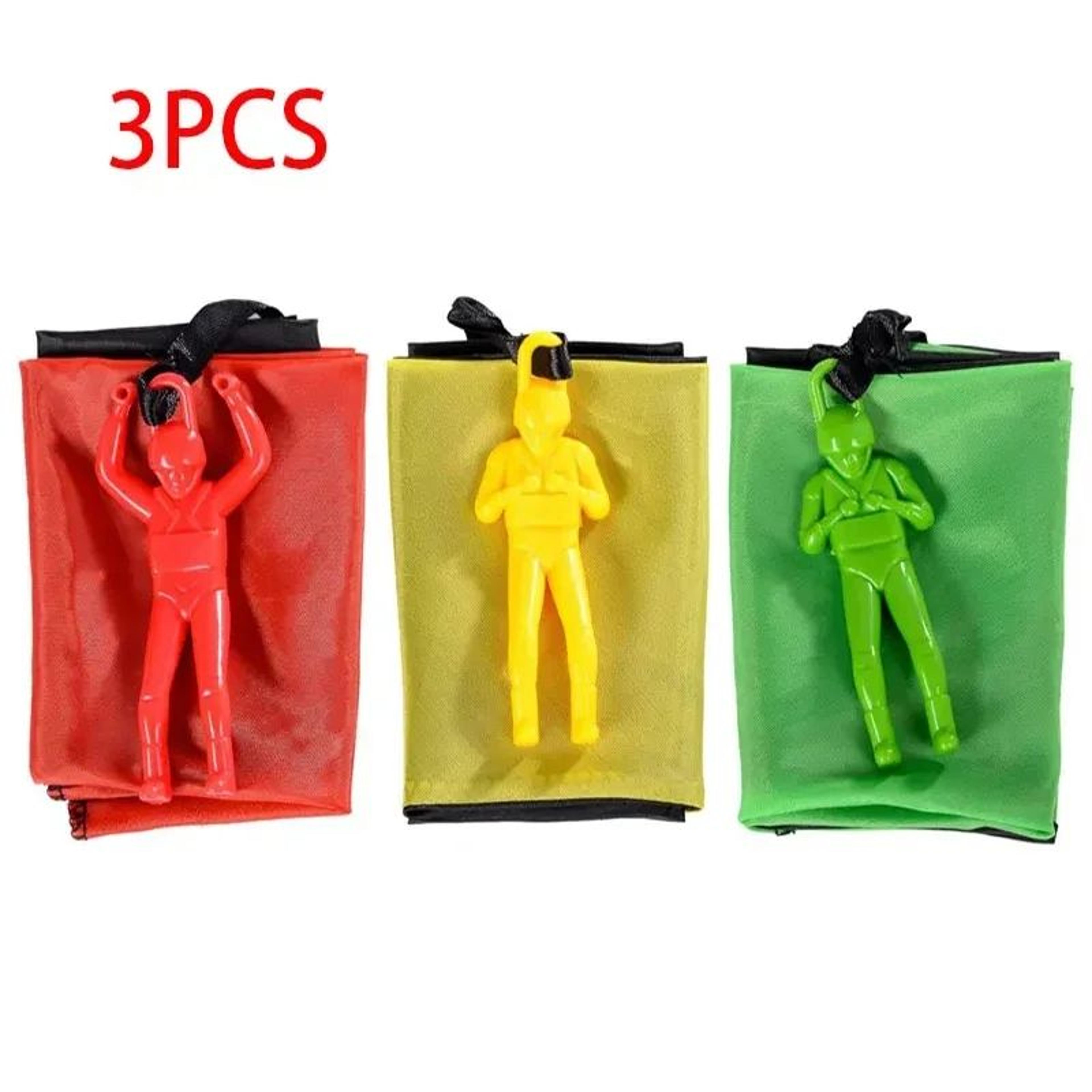 Kids Parachute Toy Set  Hand Throw Outdoor Sensory Play Soldiers Game 6
