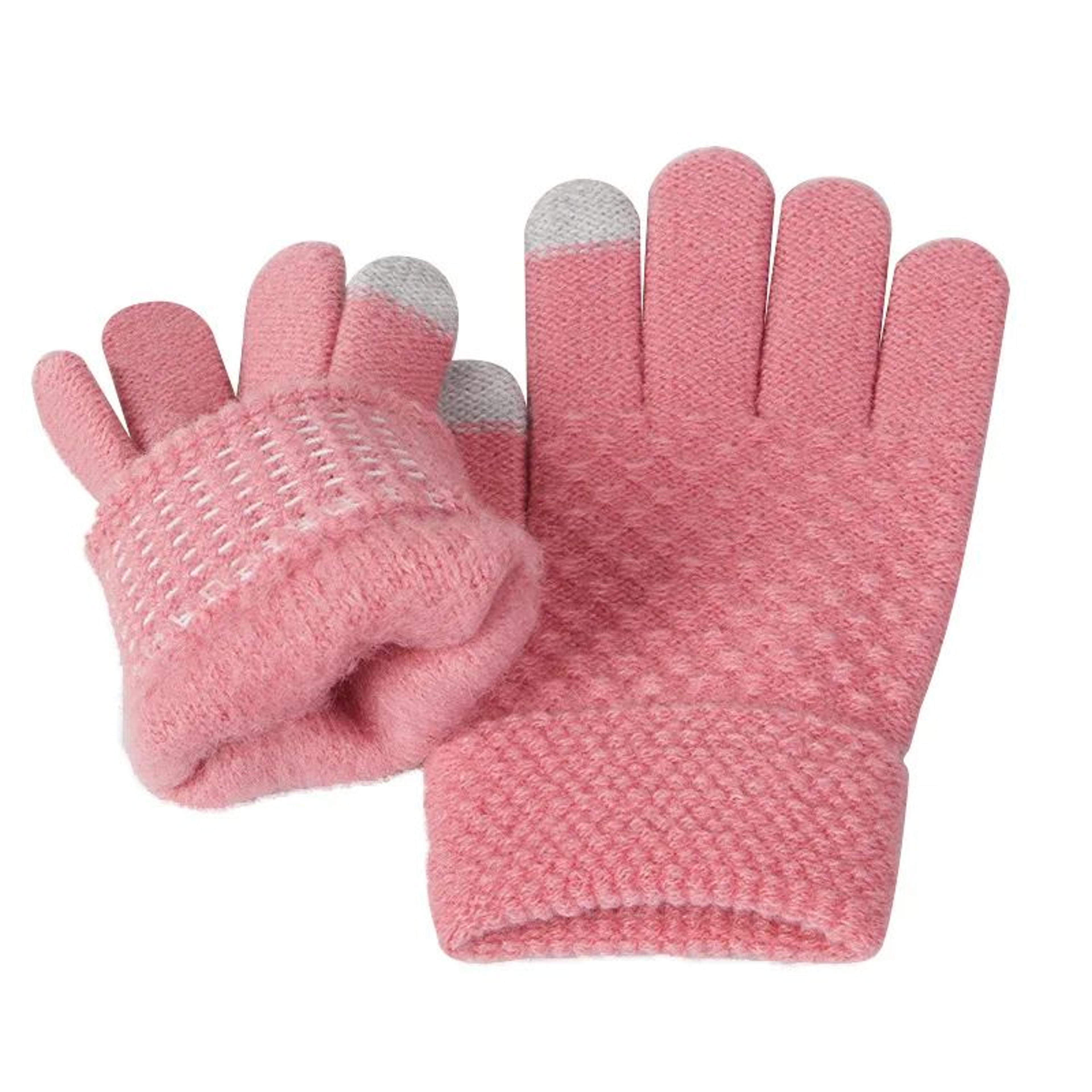Kids Winter Hat Scarf Gloves Set For Boys  Girls  Soft Knit Cold Weather Accessory Set 4